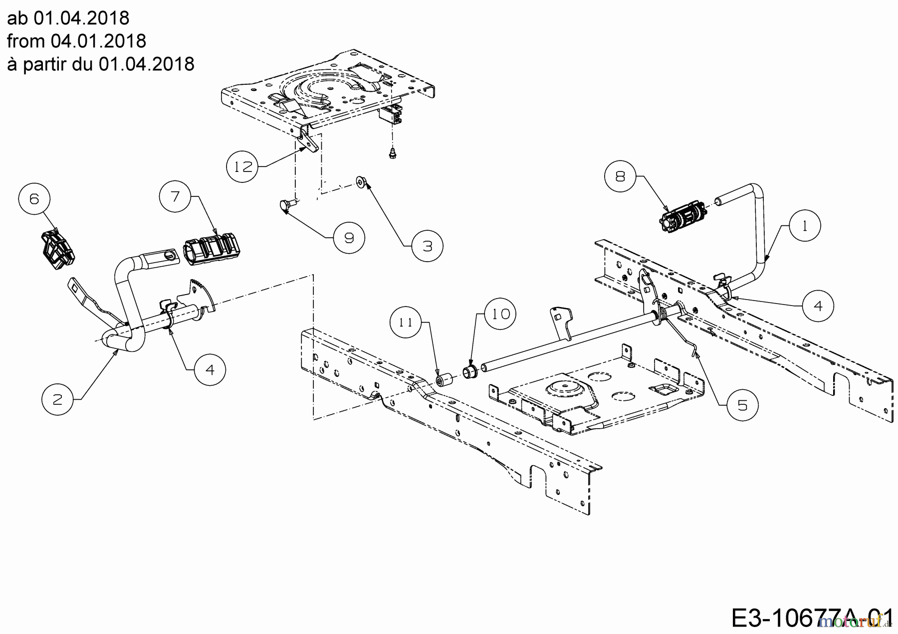  Cub Cadet Lawn tractors XT1 OS107 13A8A1CS603  (2020) Pedals from 04.01.2018