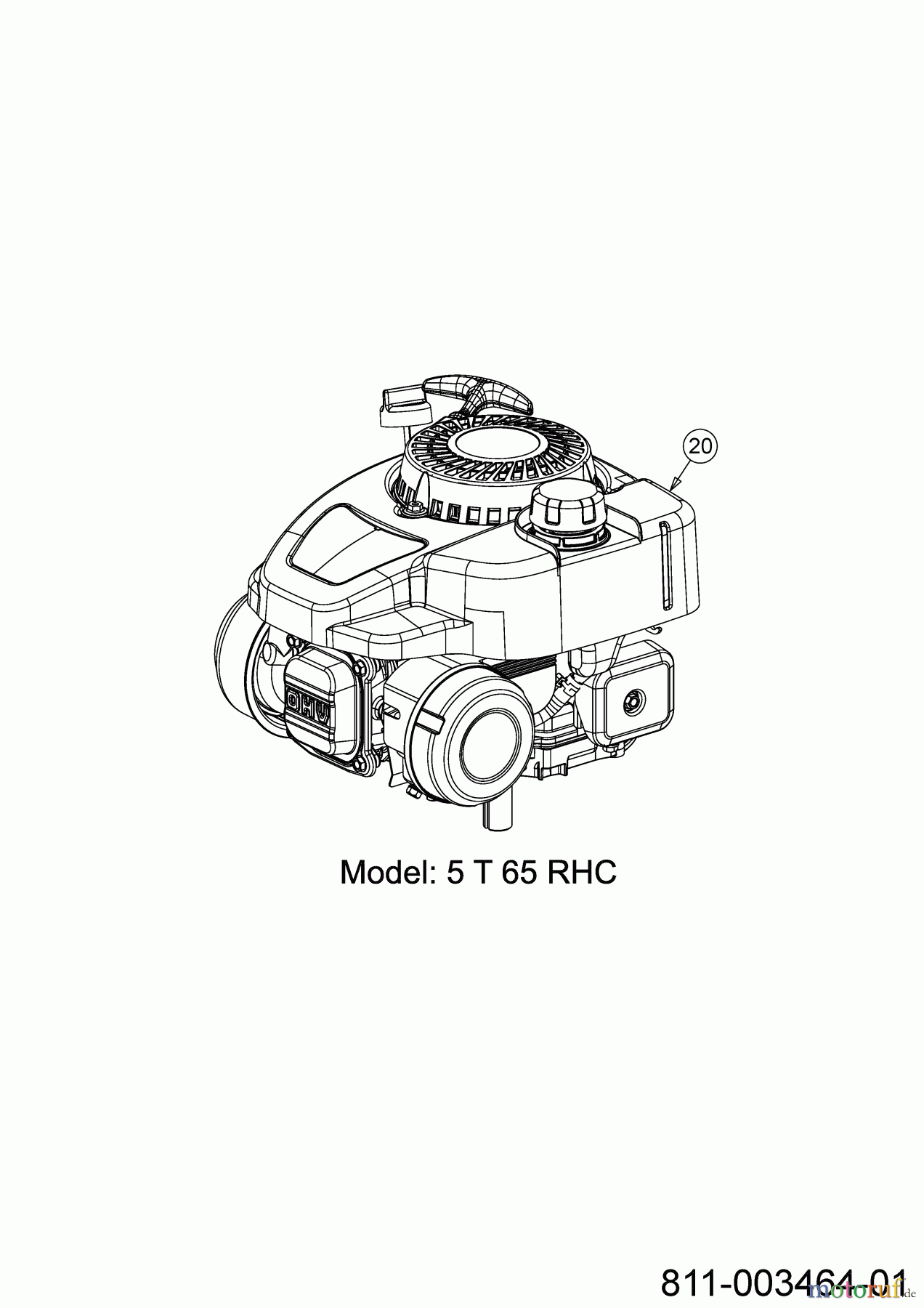  Cub Cadet Petrol mower self propelled LM3 CRC46S 12CBTVSC603 (2021) Engine