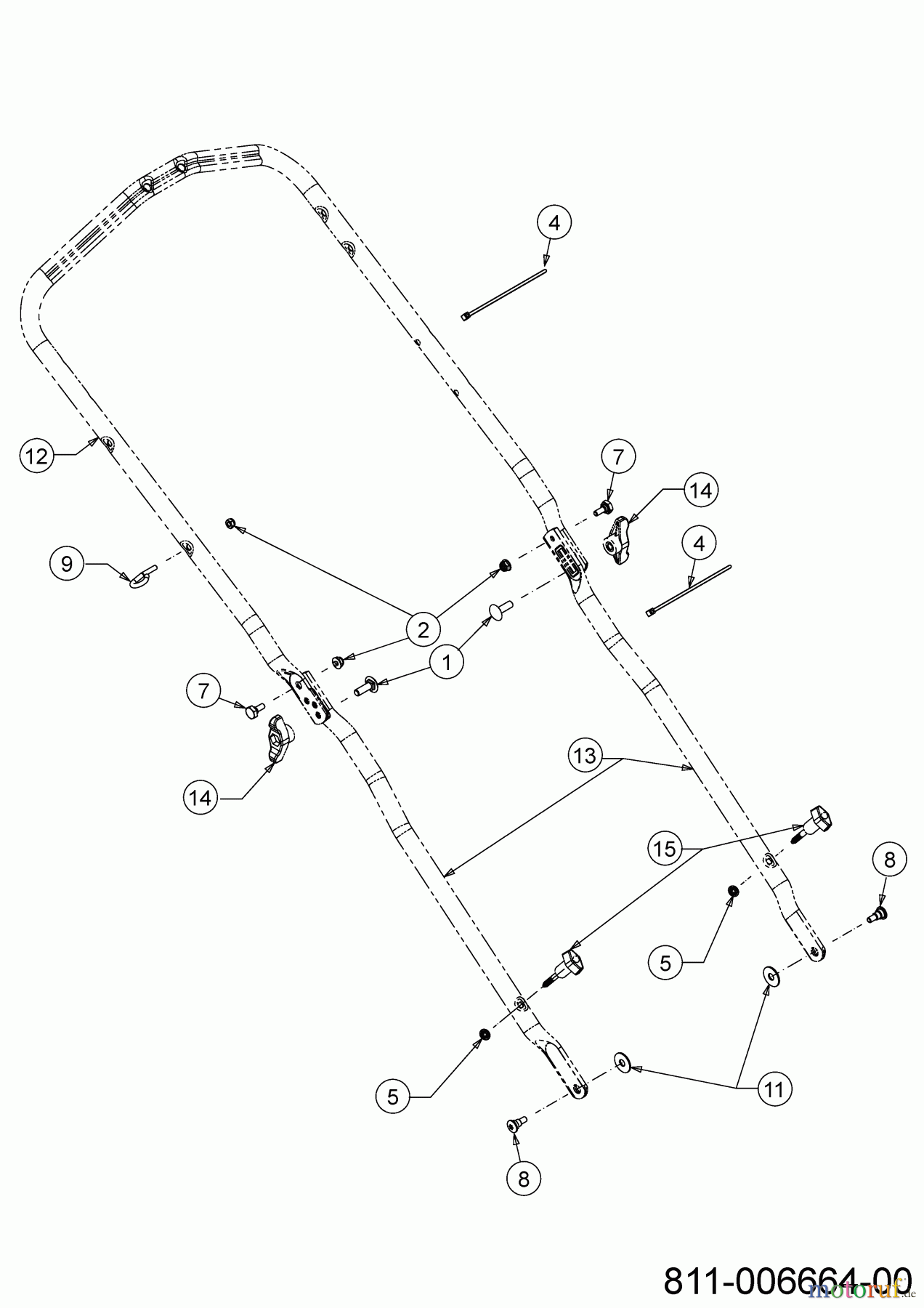  Cub Cadet Petrol mower LM1 AP46 11C-TQMG603 (2023) Handle