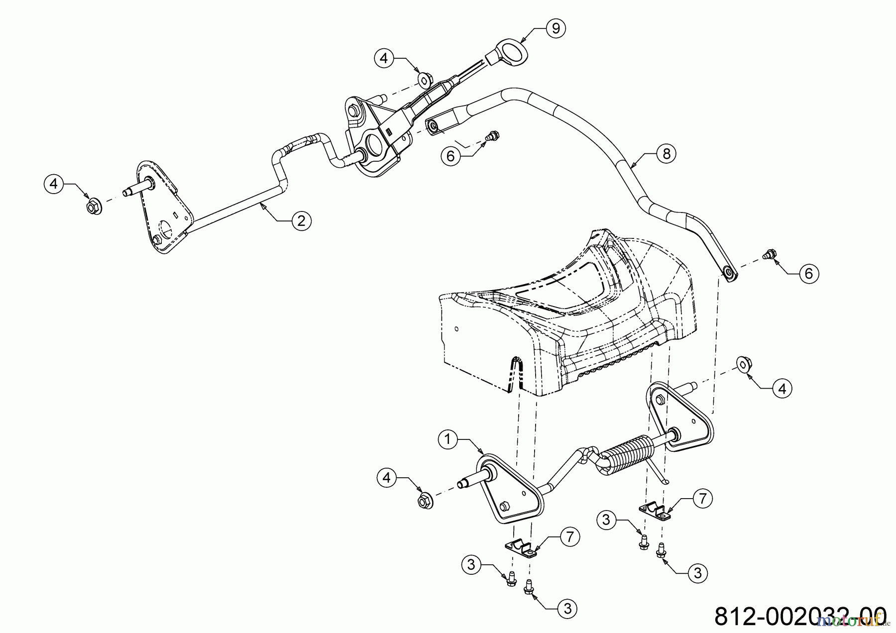  Cub Cadet Petrol mower self propelled LM3 ER53ES 12ACPV9B603 (2018) Achsen, Höhenverstellung