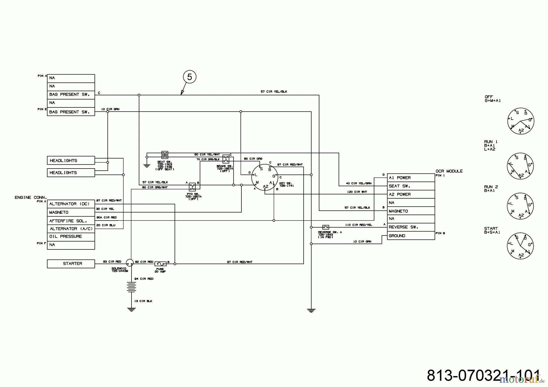  Cub Cadet Lawn tractors LT3 PR105 13BJ71DN603 (2021) Wiring diagram