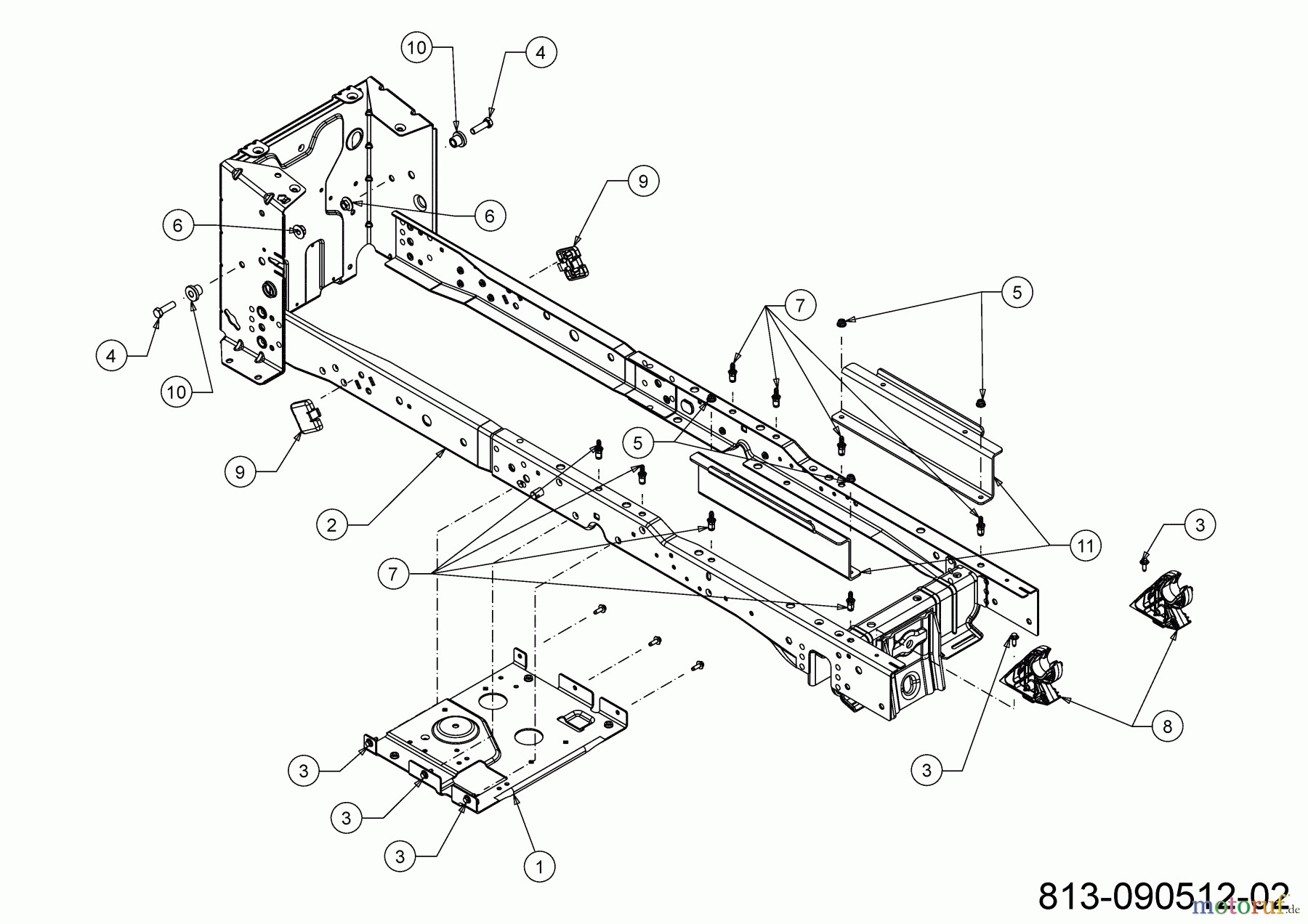  Cub Cadet E-Lawn tractors XT2 ES107 33ABA7ES603 (2023) Frame