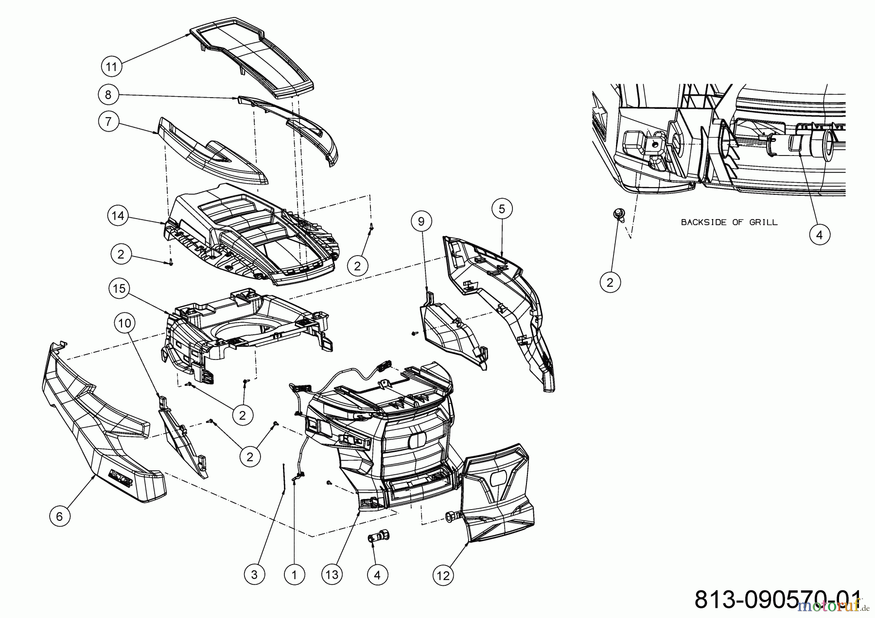  Cub Cadet E-Lawn tractors XT2 ES107 33ABA7ES603 (2022) Engine hood