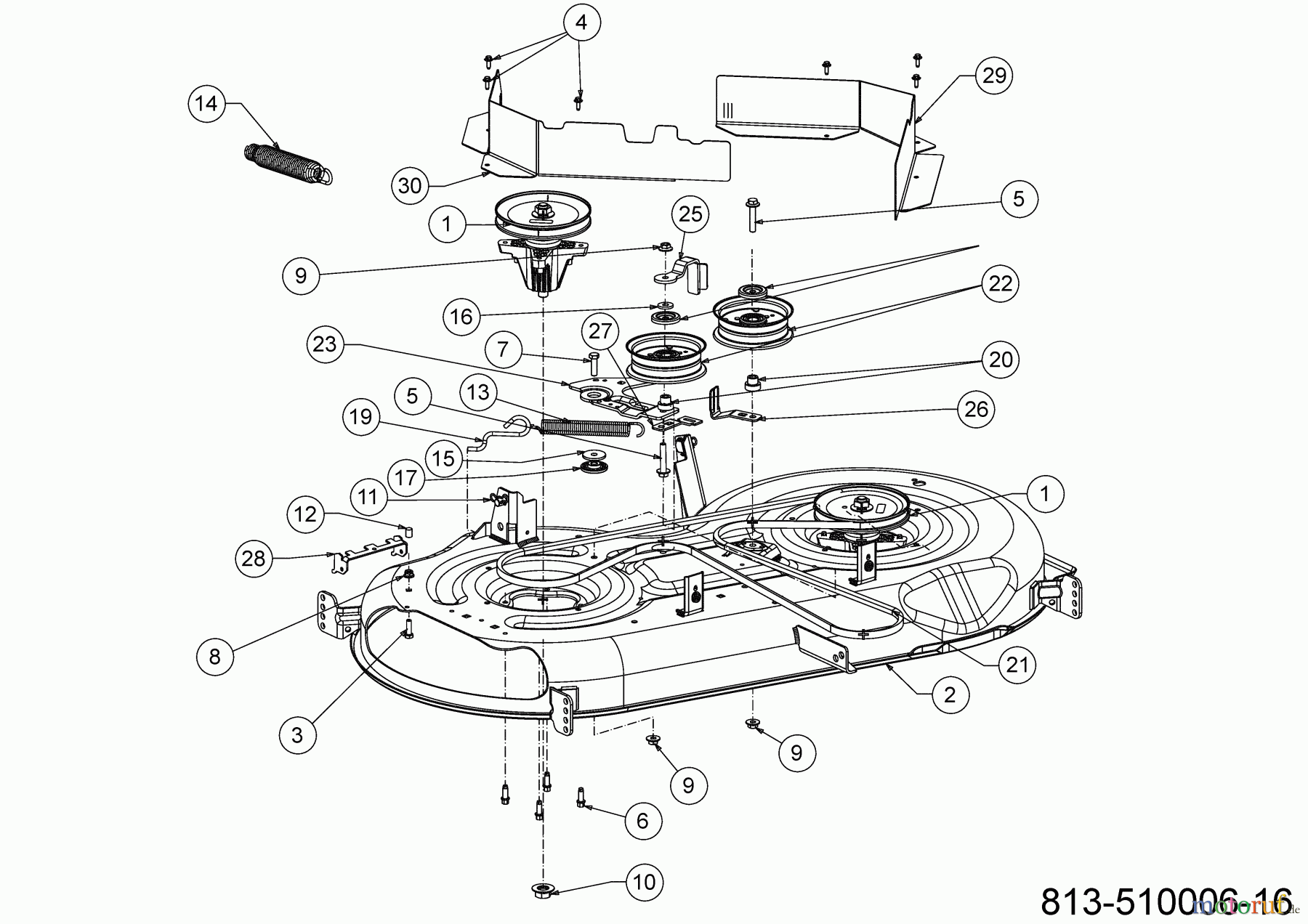  Cub Cadet Lawn tractors XT2 PS117 13CGA1CT603 (2021) Mowing deck T (46