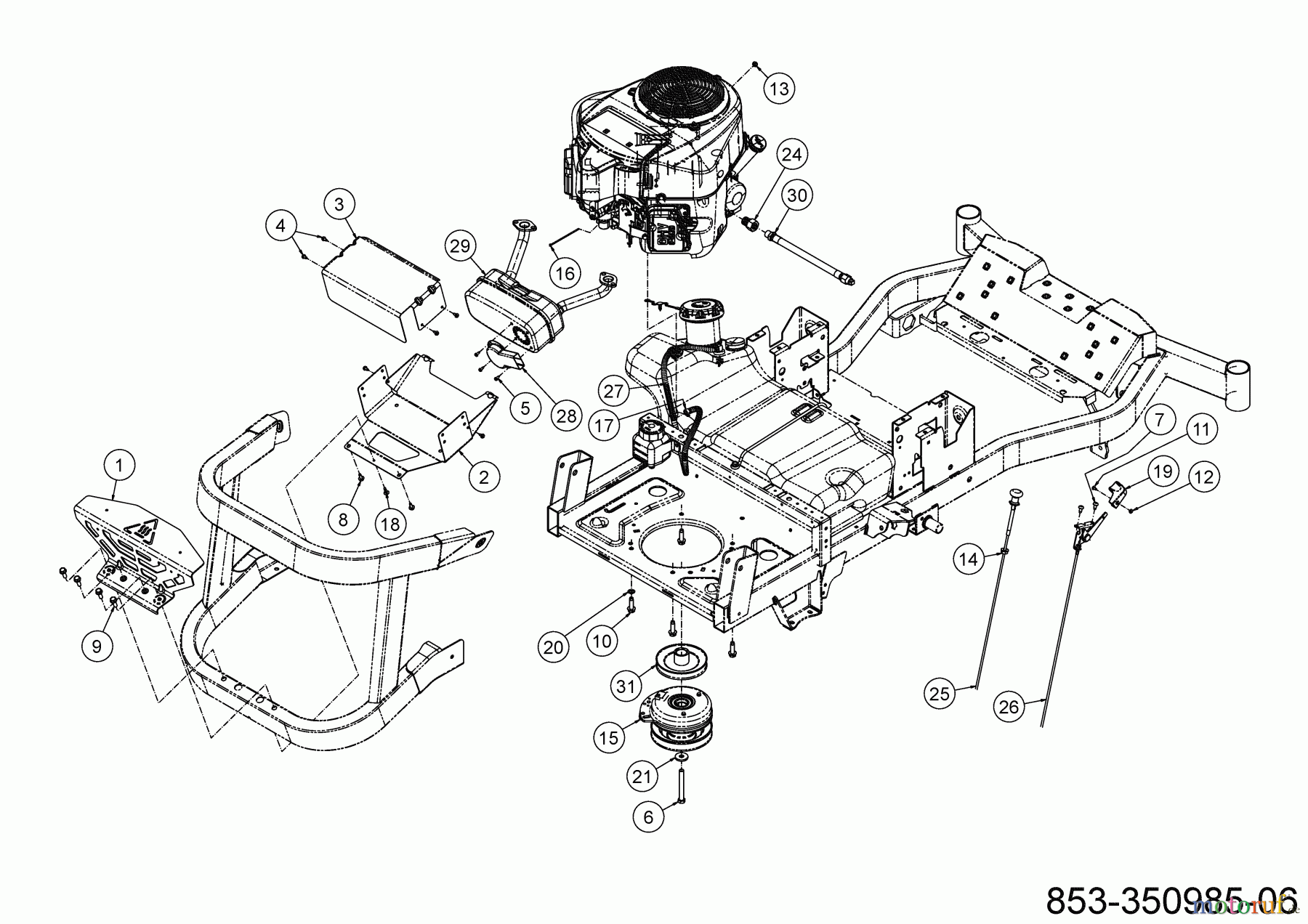  Cub Cadet Zero Turn XZ7 L122 ULTIMA 47AIAAA6603 (2021) Engine accessories