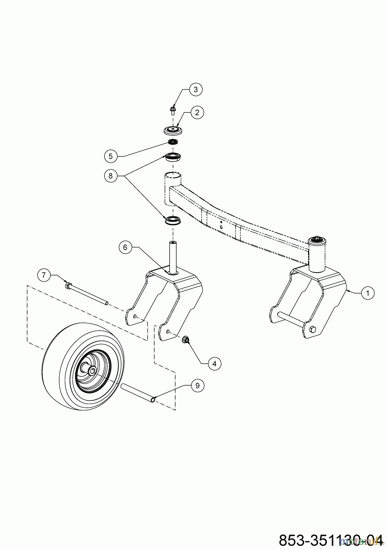  Cub Cadet Zero Turn XZ5 L137 17AIEACI603 (2021) Front axle