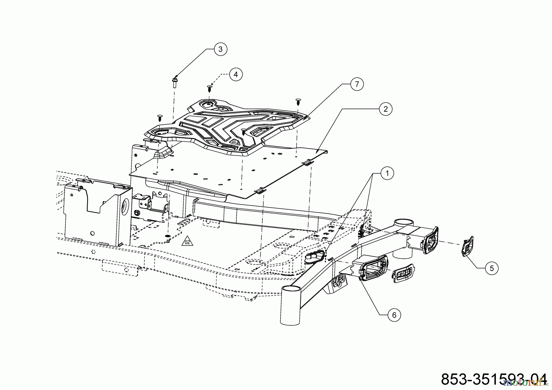  Cub Cadet Zero Turn XZ5 L137 17AIEAC3603 (2021) Running board, Illumination