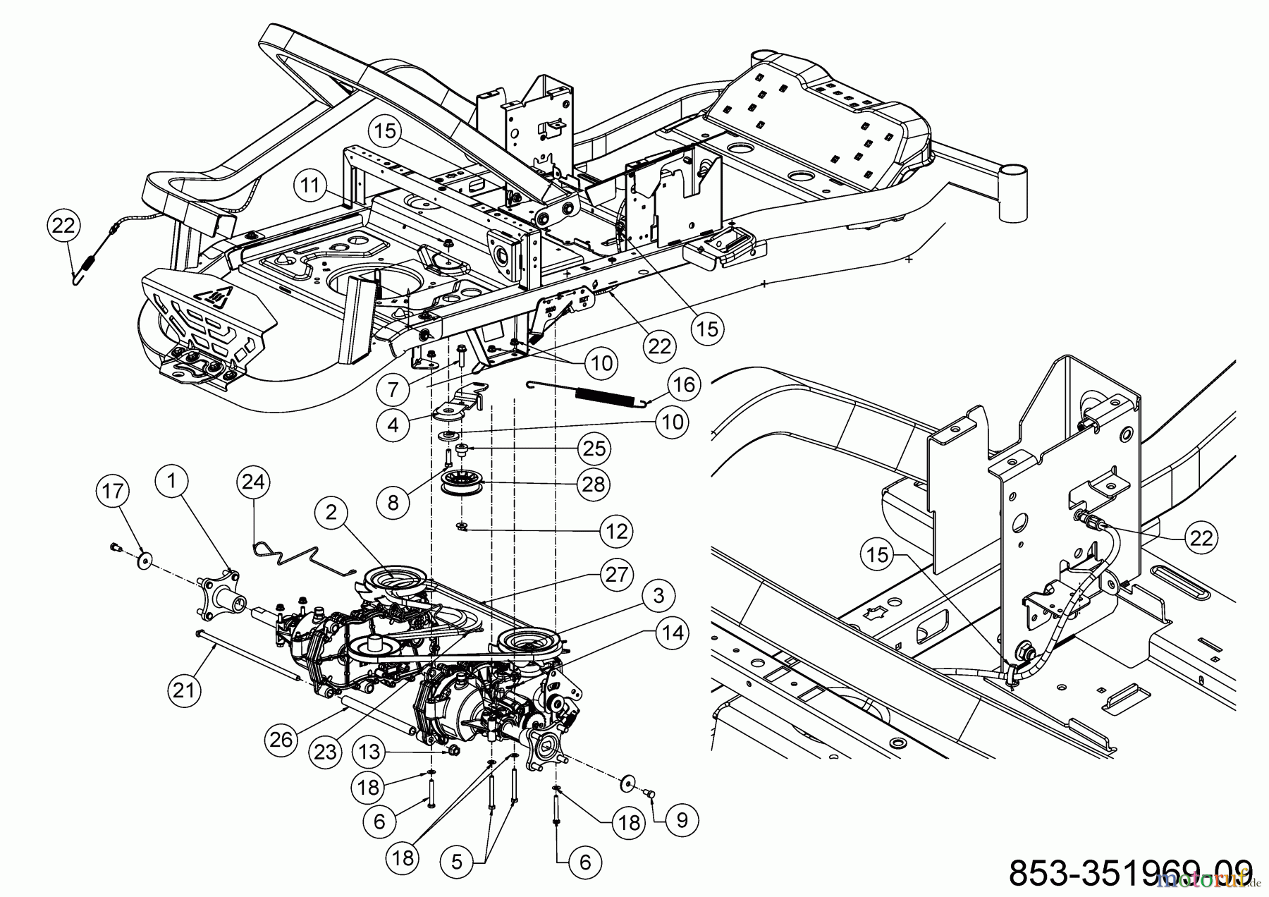  Cub Cadet Zero Turn XZ5 L107 17BAEACS603 (2023) Drive system