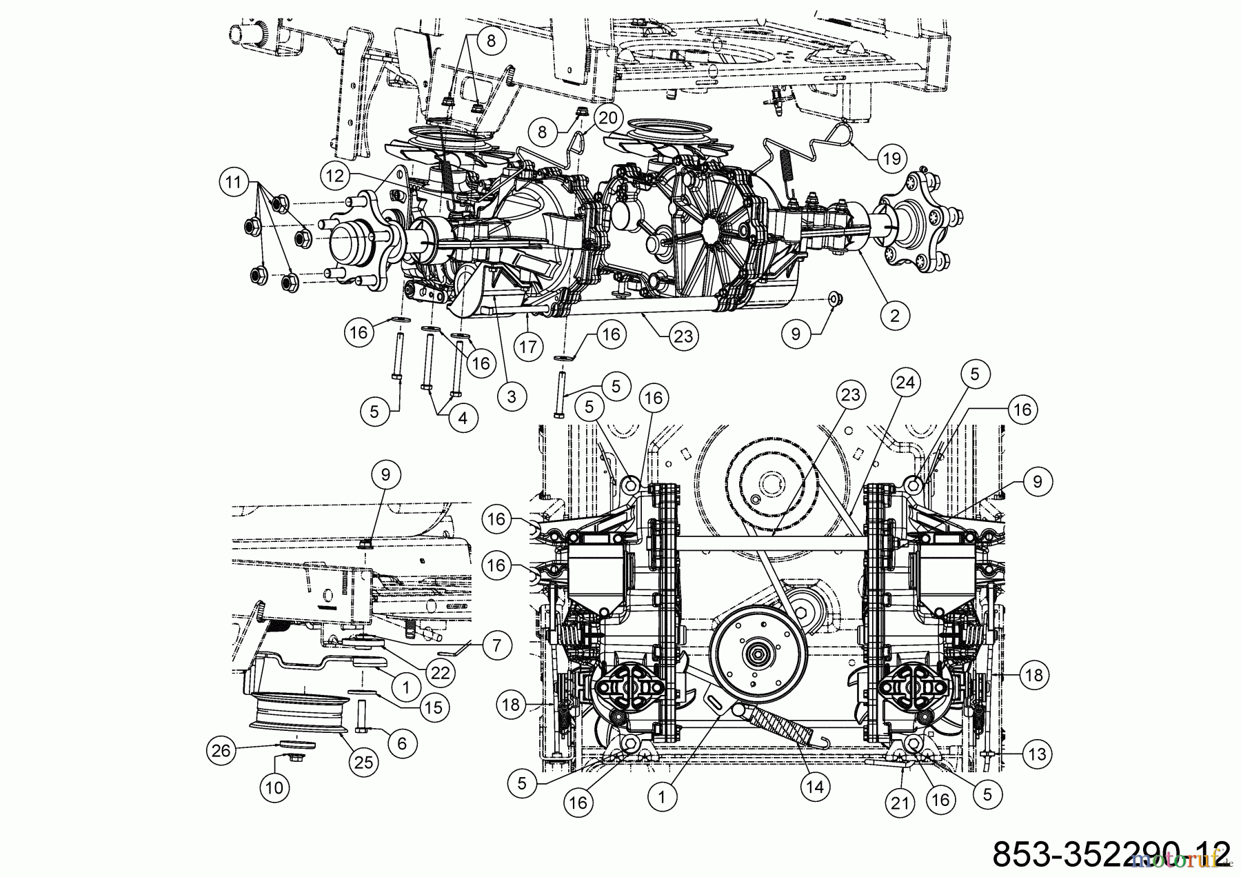  Cub Cadet Zero Turn XZ7 L152I ULTIMA 47ATAHA8603 (2021) Drive system