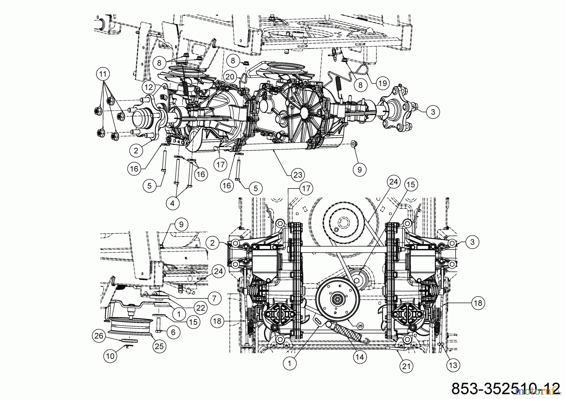  Cub Cadet Zero Turn XZ7 L122 ULTIMA 47AIAAA6603 (2023) Drive system