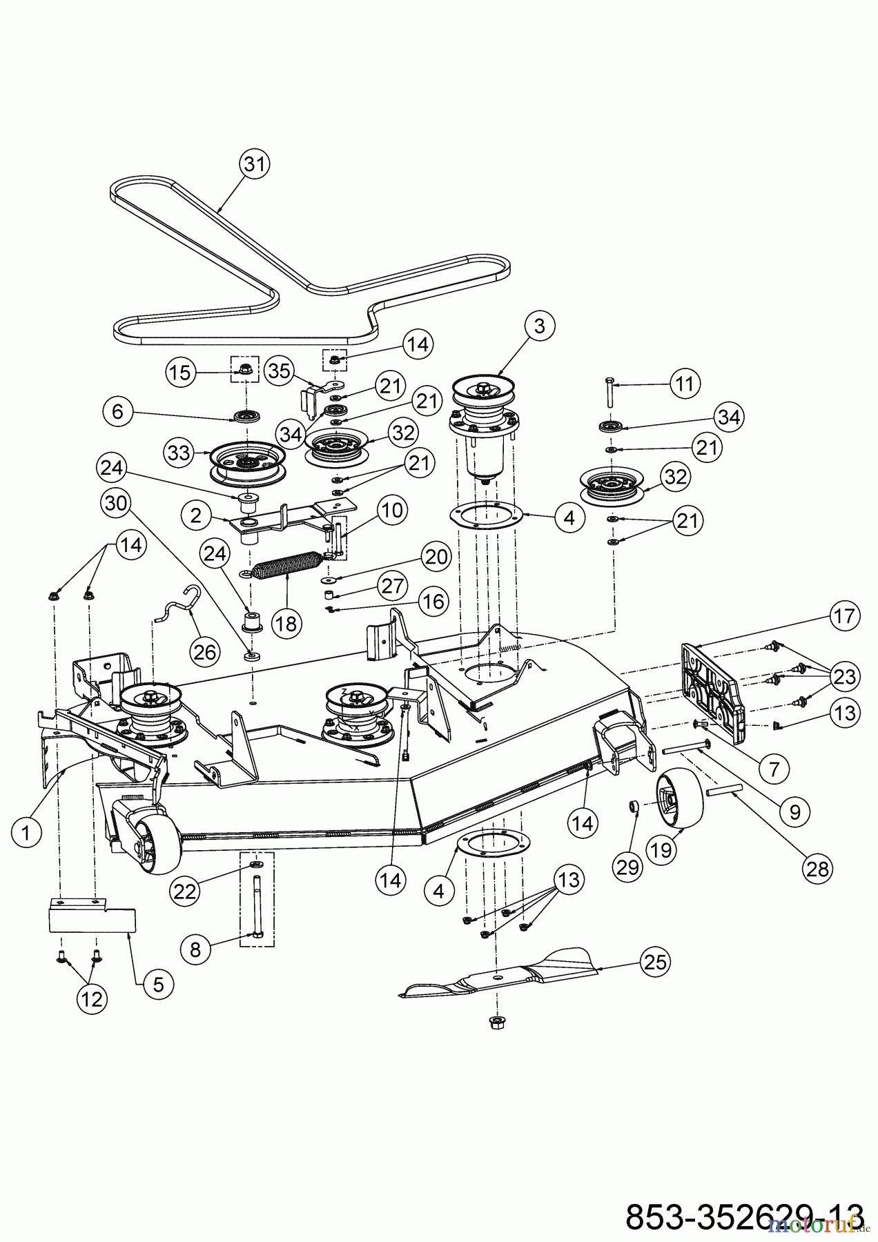  Cub Cadet Zero Turn XZ7 L122 ULTIMA 47AIAAA6603 (2021) Mowing deck