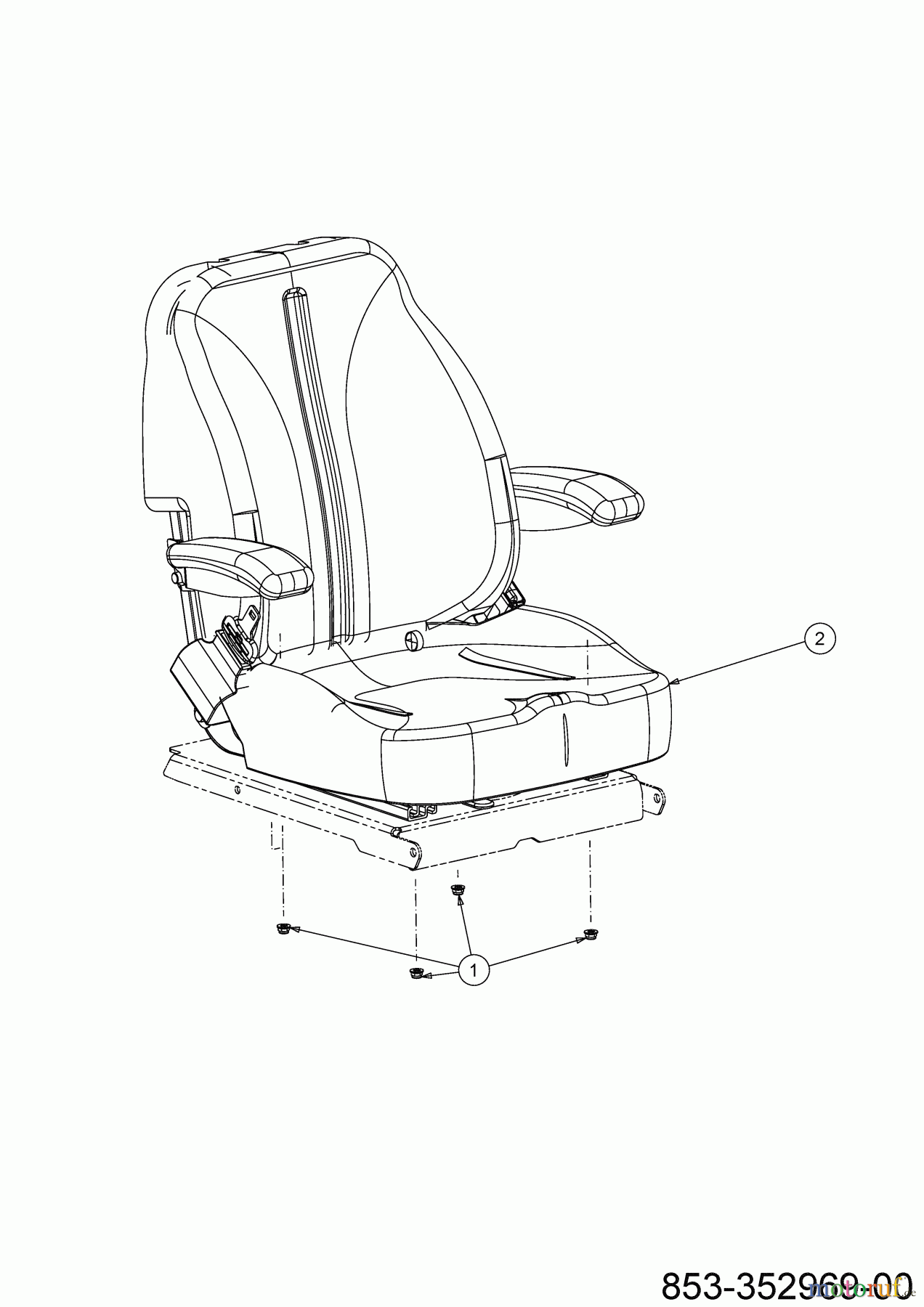  Cub Cadet Zero Turn XZ7 L122 ULTIMA 47AIAAA6603 (2021) Seat