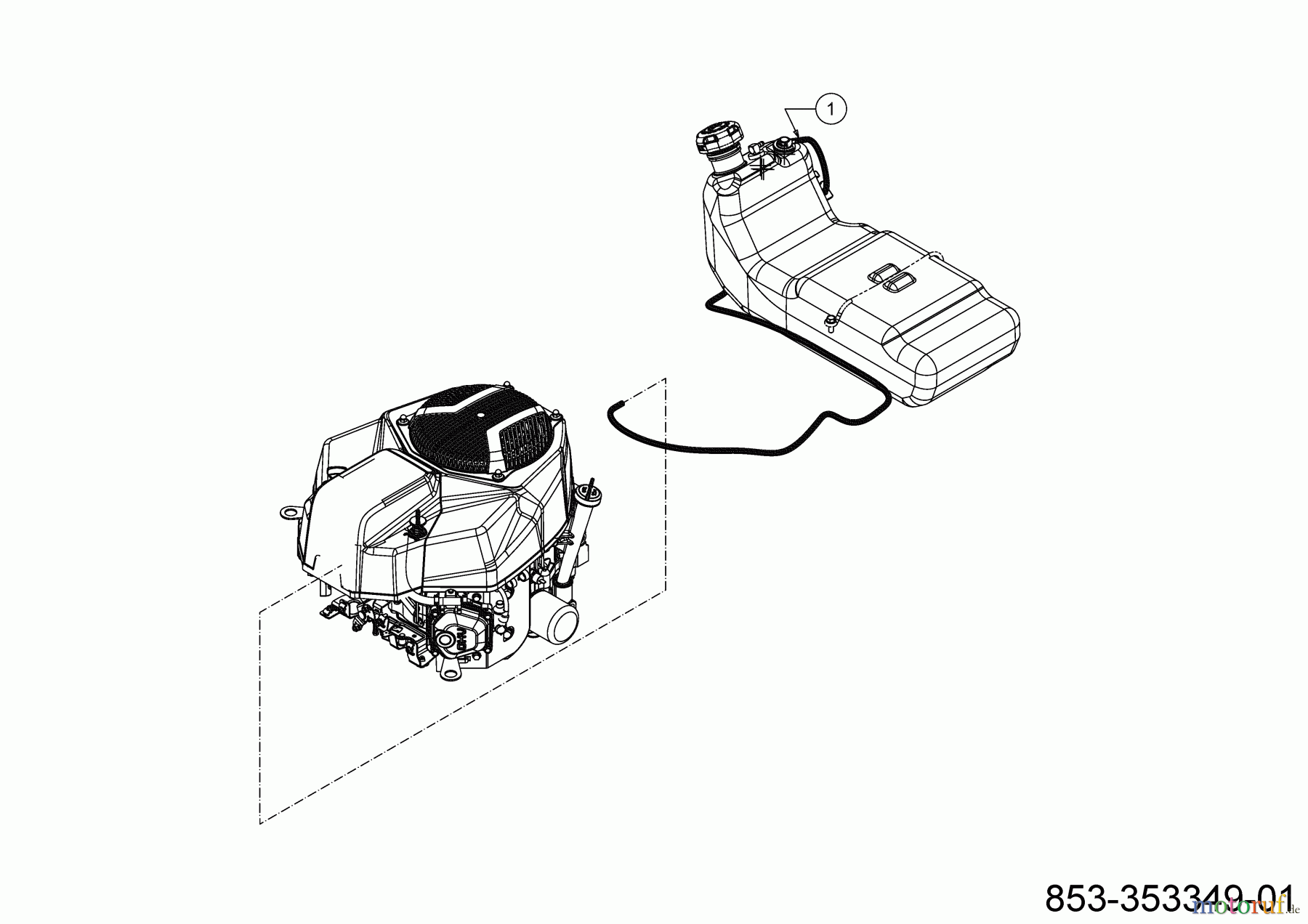  Cub Cadet Zero Turn XZ5 L107 17AAEACS603 (2021) Fuel hose