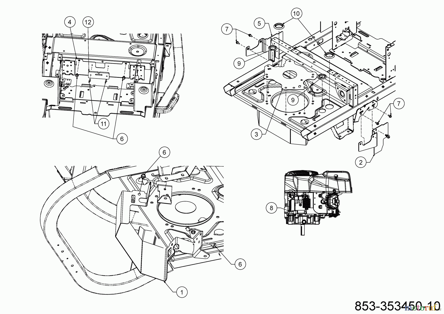  Cub Cadet Zero Turn XZ5 L107 17BAEACS603 (2023) Bracket plates frame