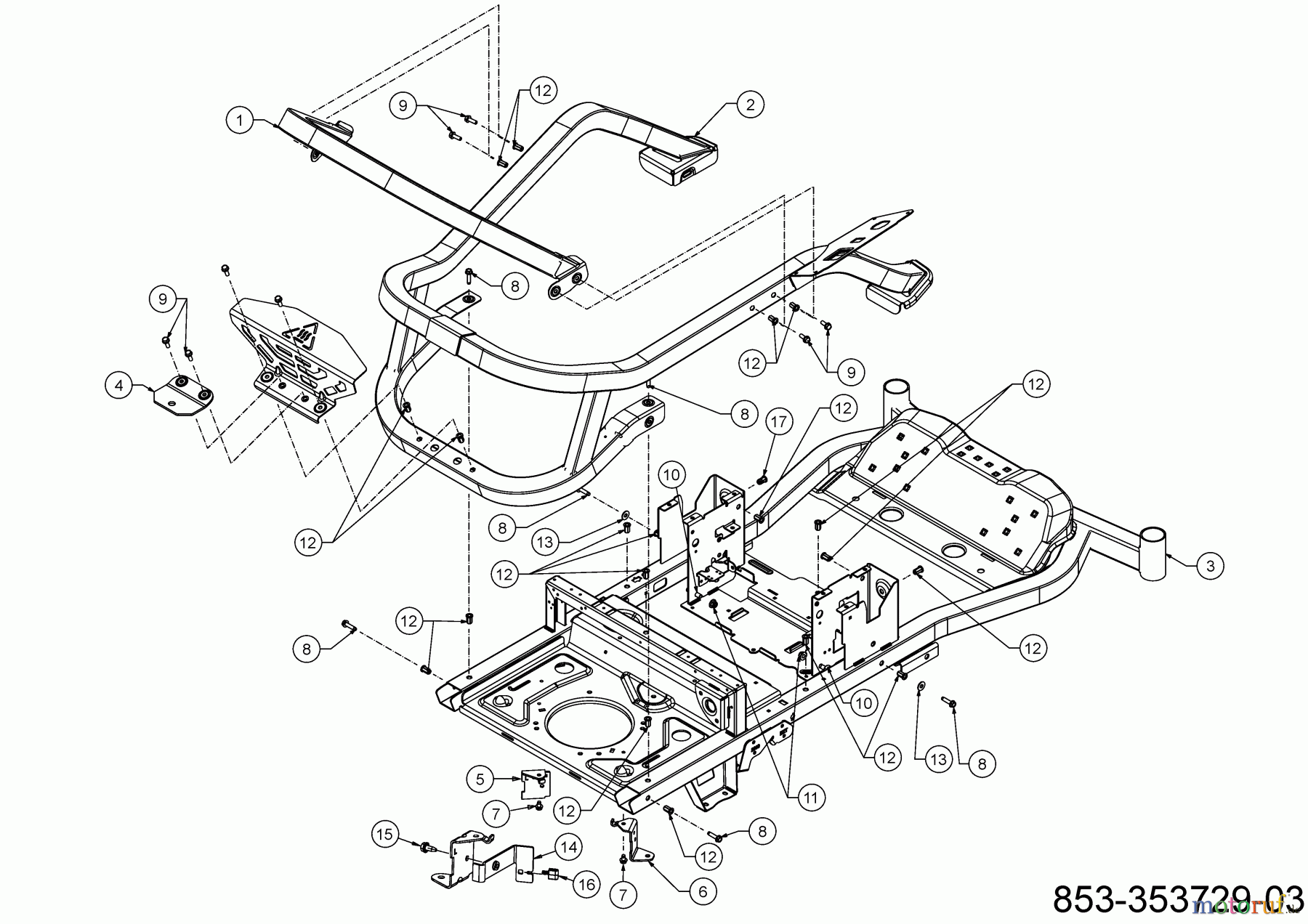  Cub Cadet Zero Turn XZ5 L137 17AIEACI603 (2021) Frame