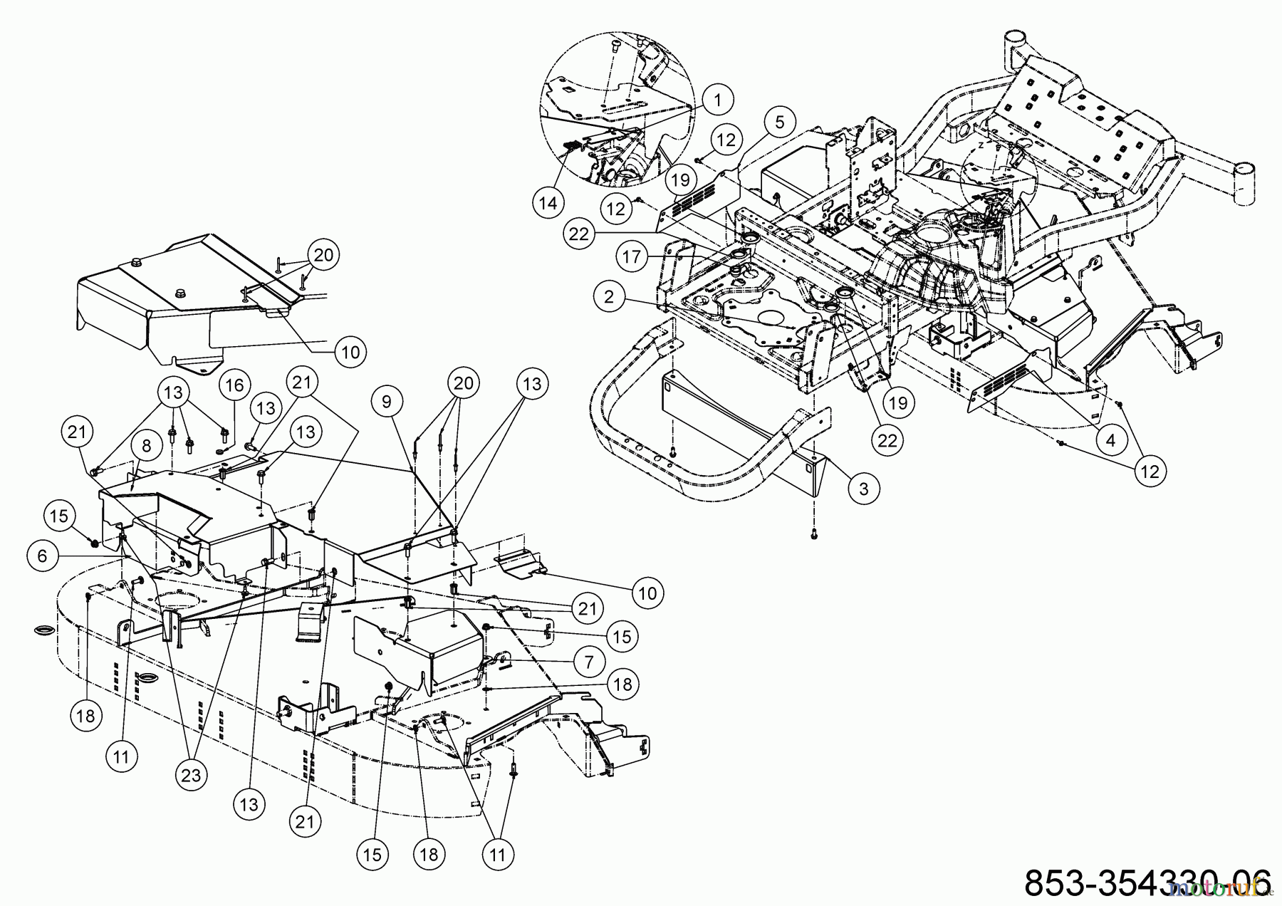  Cub Cadet Zero Turn XZ7 L152I ULTIMA 47ATAHA8603 (2022) Mower deck fairings