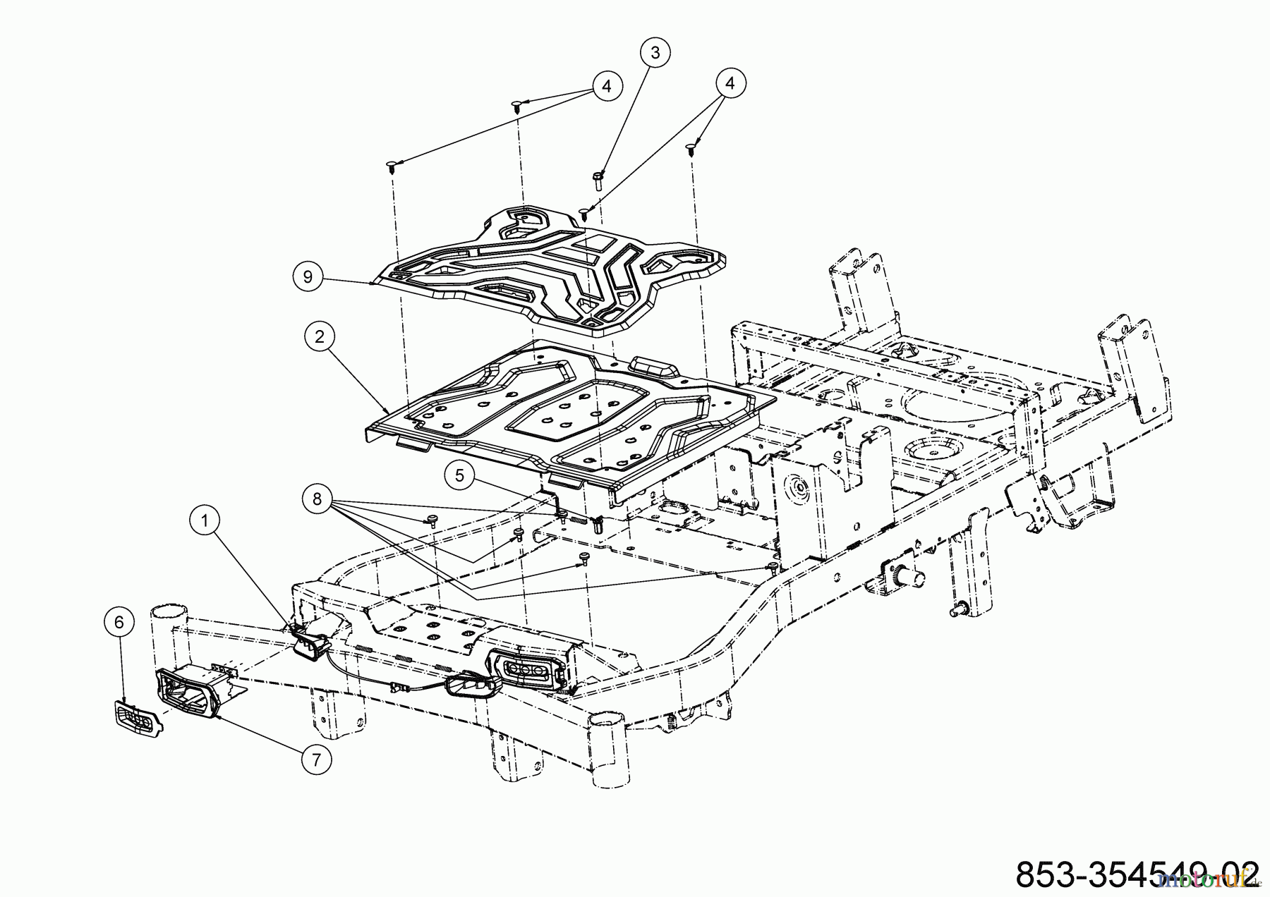  Cub Cadet Zero Turn XZ7 L122 ULTIMA 47AIAAA6603 (2022) Running board, lighting