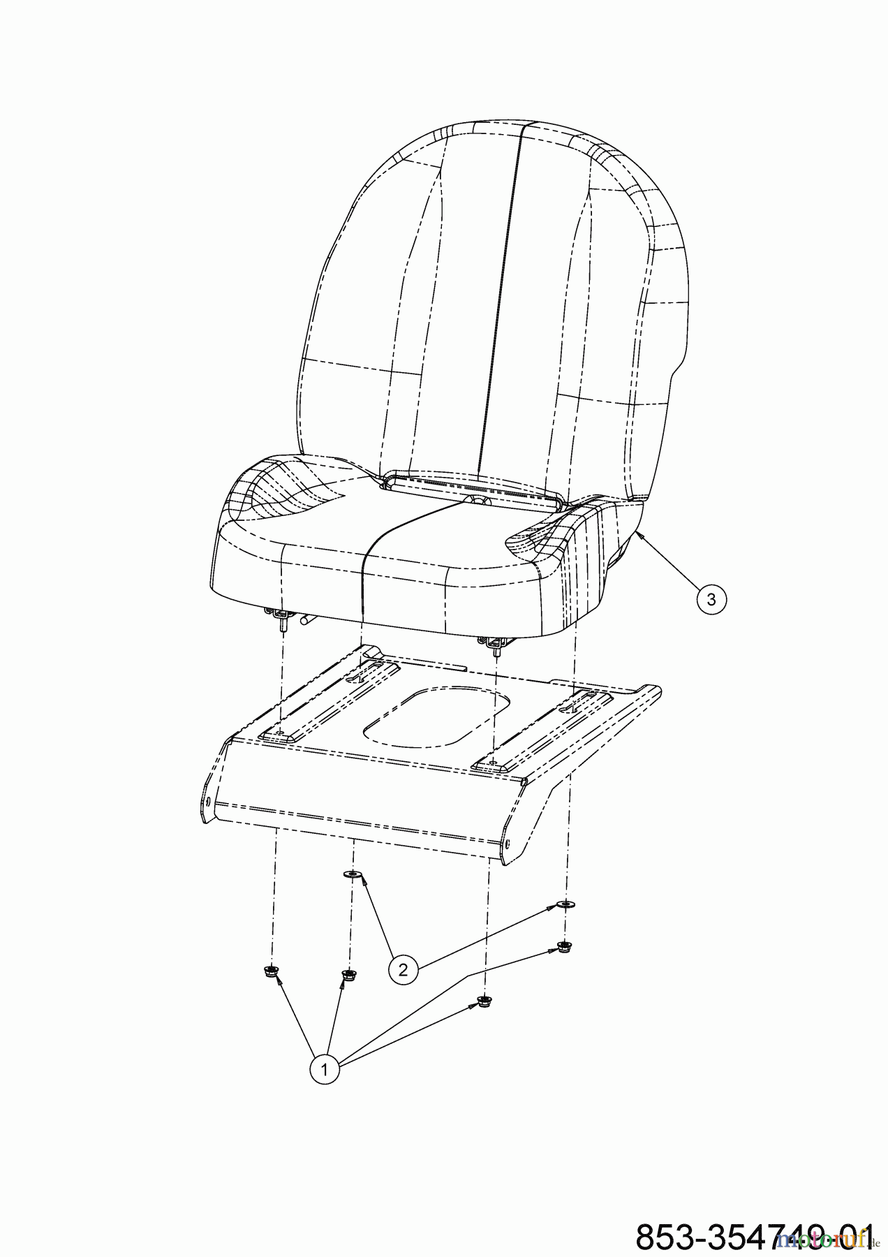  Cub Cadet Zero Turn XZ5 EL107 34BBA2CS603 (2023) Seat