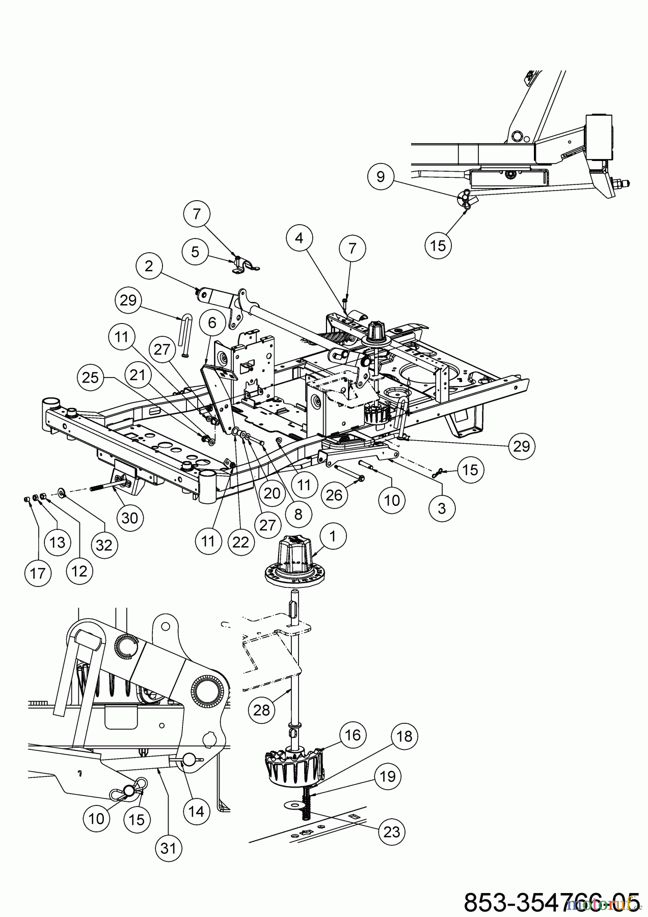  Cub Cadet Zero Turn XZ6 S127 17AIGGY2603 (2023) Deck lift