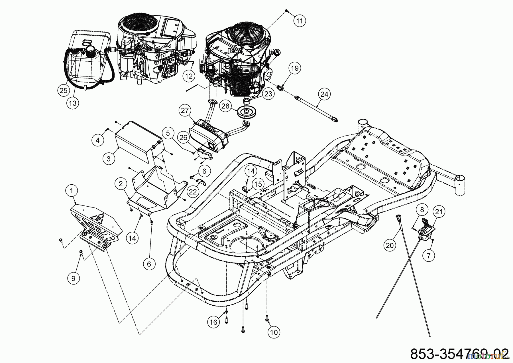  Cub Cadet Zero Turn XZ5 L137 17AIEAC3603 (2021) Choke- and throttle control, Engine accessories