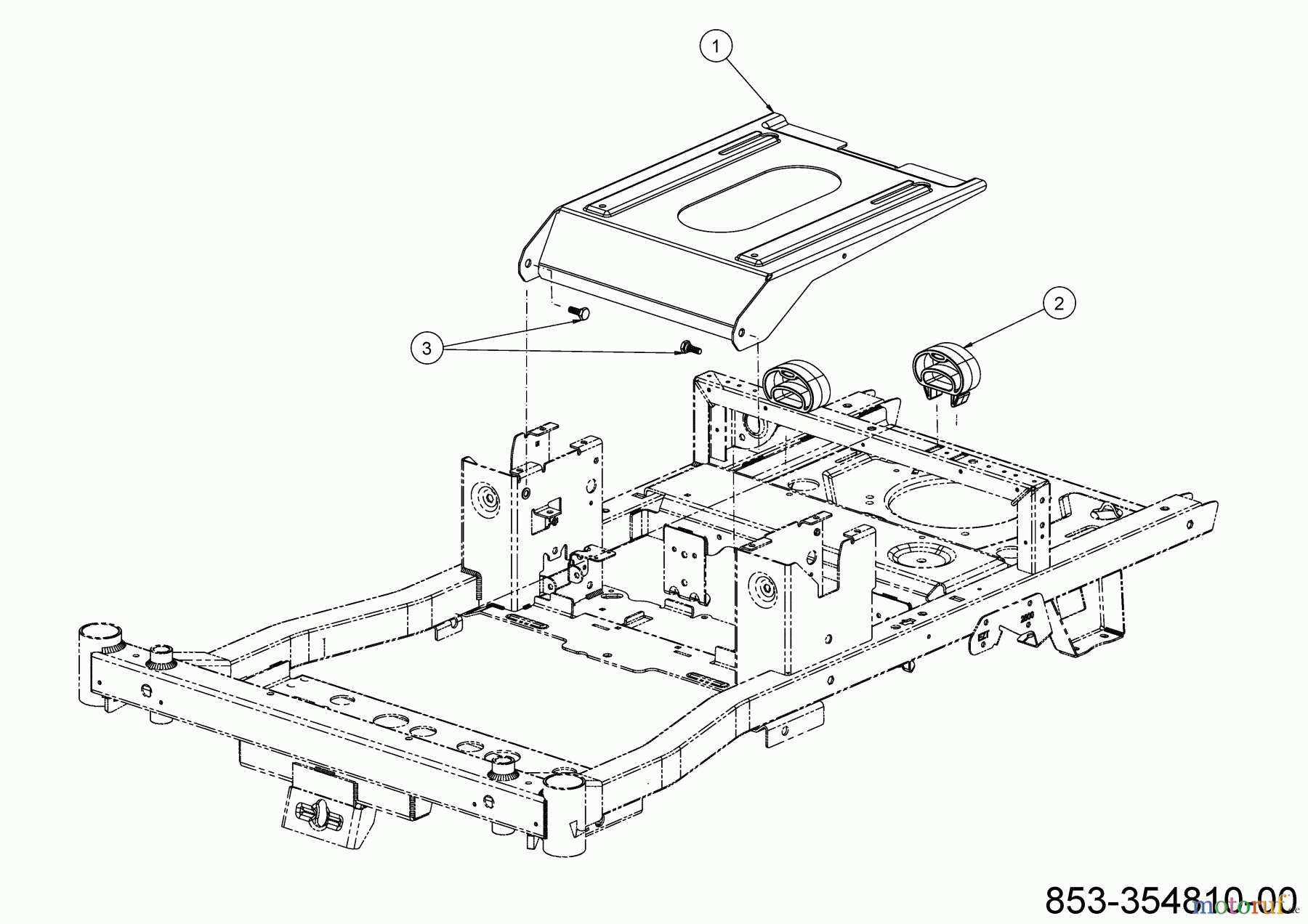  Cub Cadet Zero Turn XZ6 S107 17AAGBYE603 (2023) Seat bracket