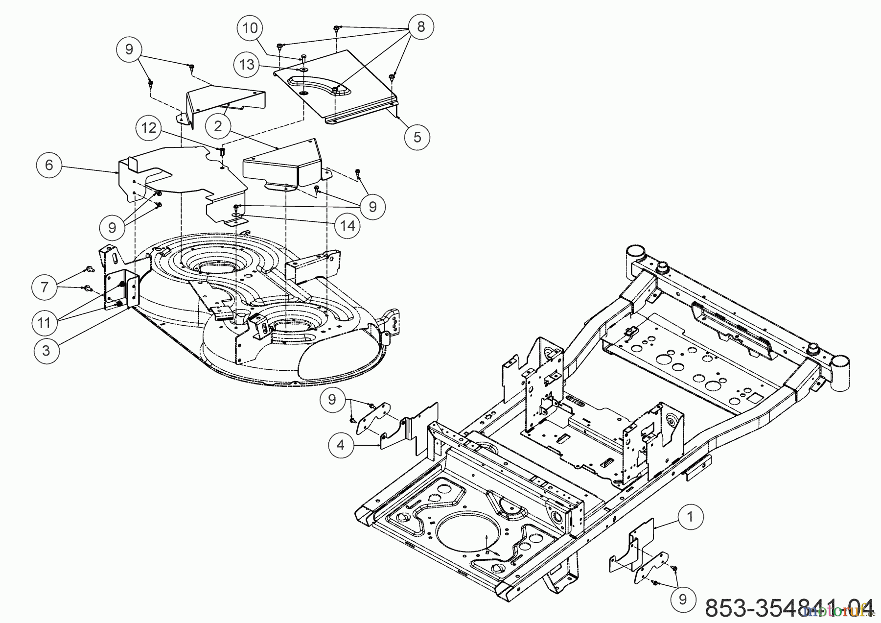  Cub Cadet Zero Turn XZ5 L107 17BAEACS603 (2023) Cover mowing deck