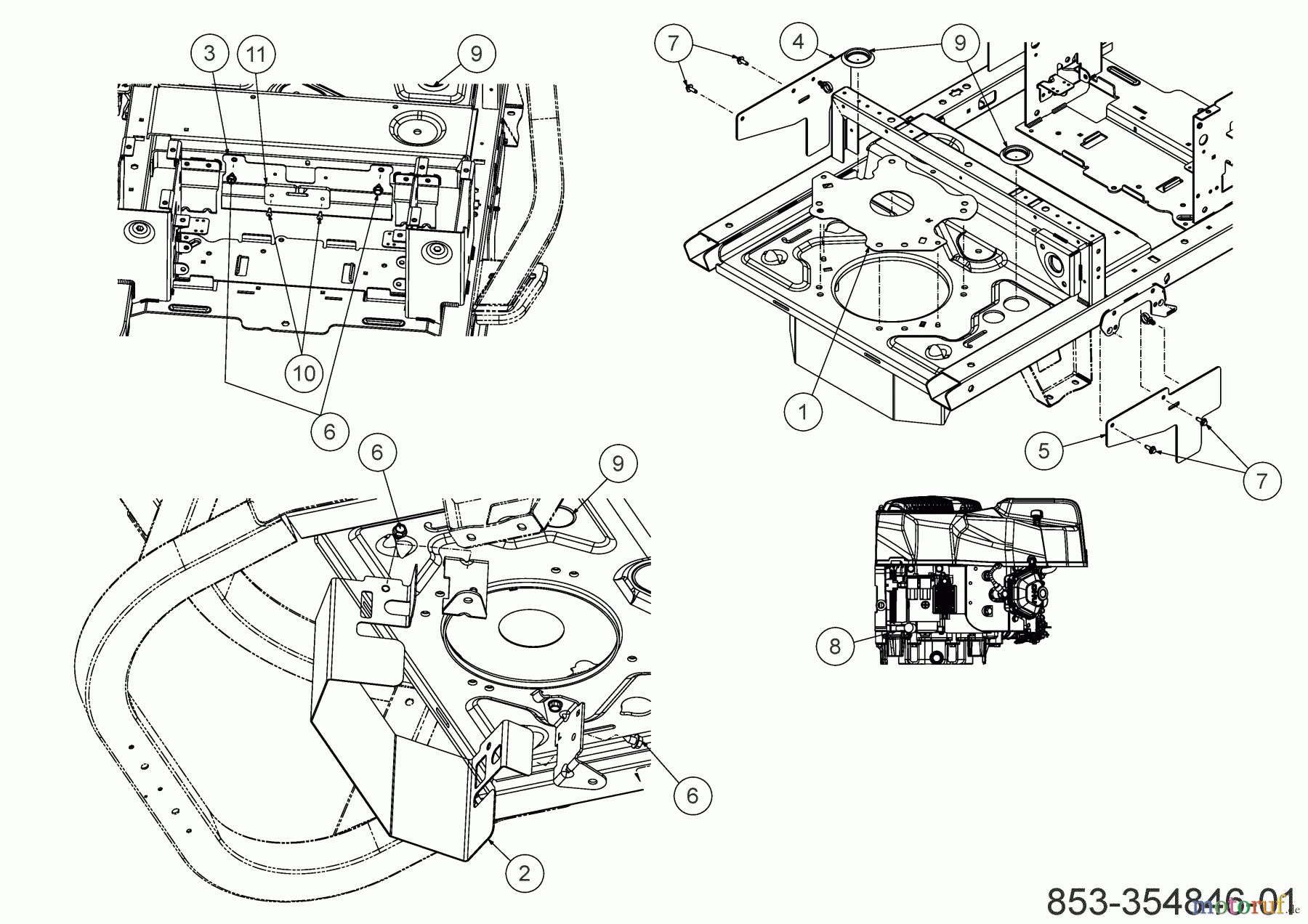  Cub Cadet Zero Turn XZ5 L137 17AIEAC3603 (2023) Bracket plates frame