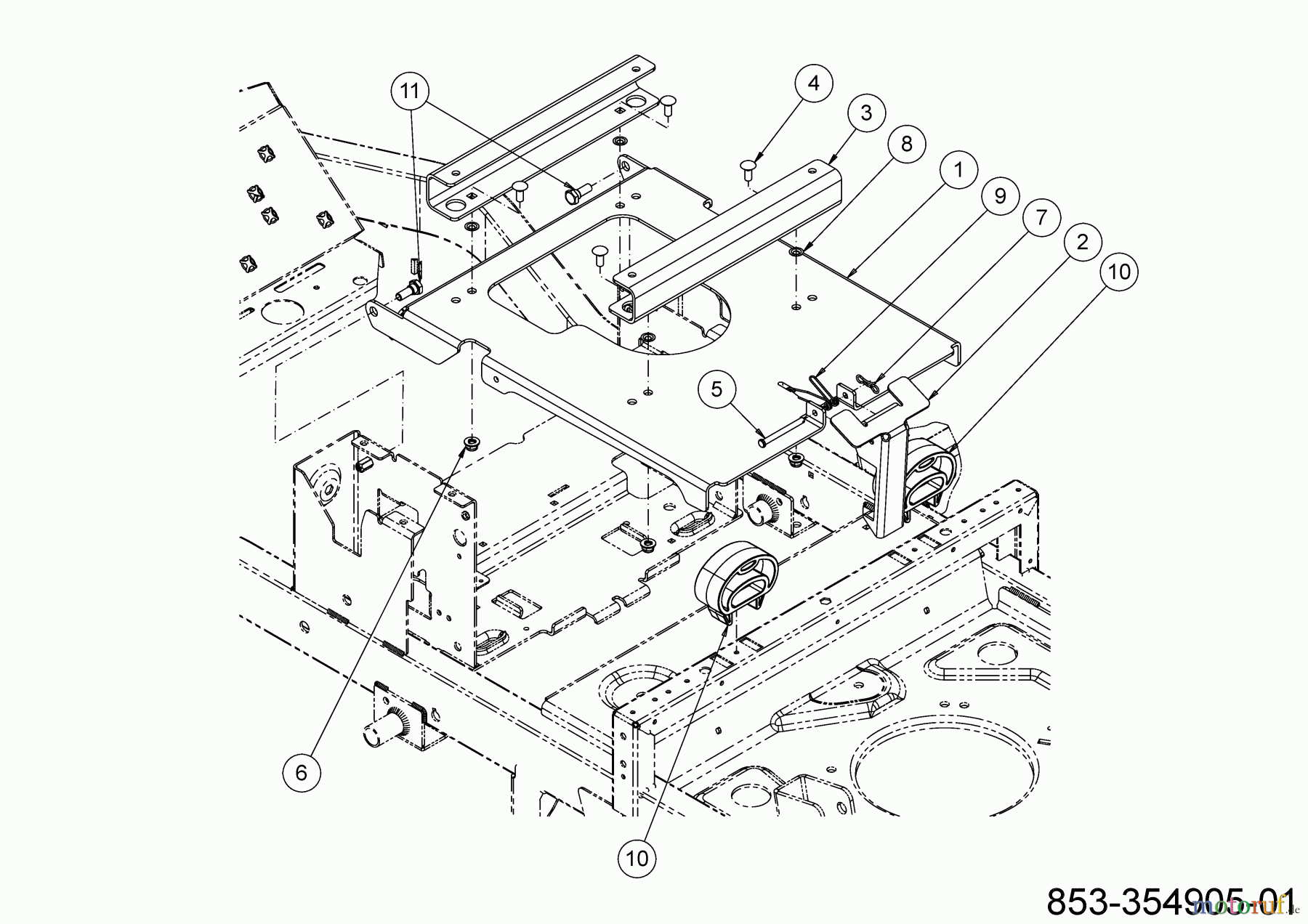  Cub Cadet Zero Turn XZ8 S122 ULTIMA 47AICAB6603 (2023) Seat bracket, Seat adjustment