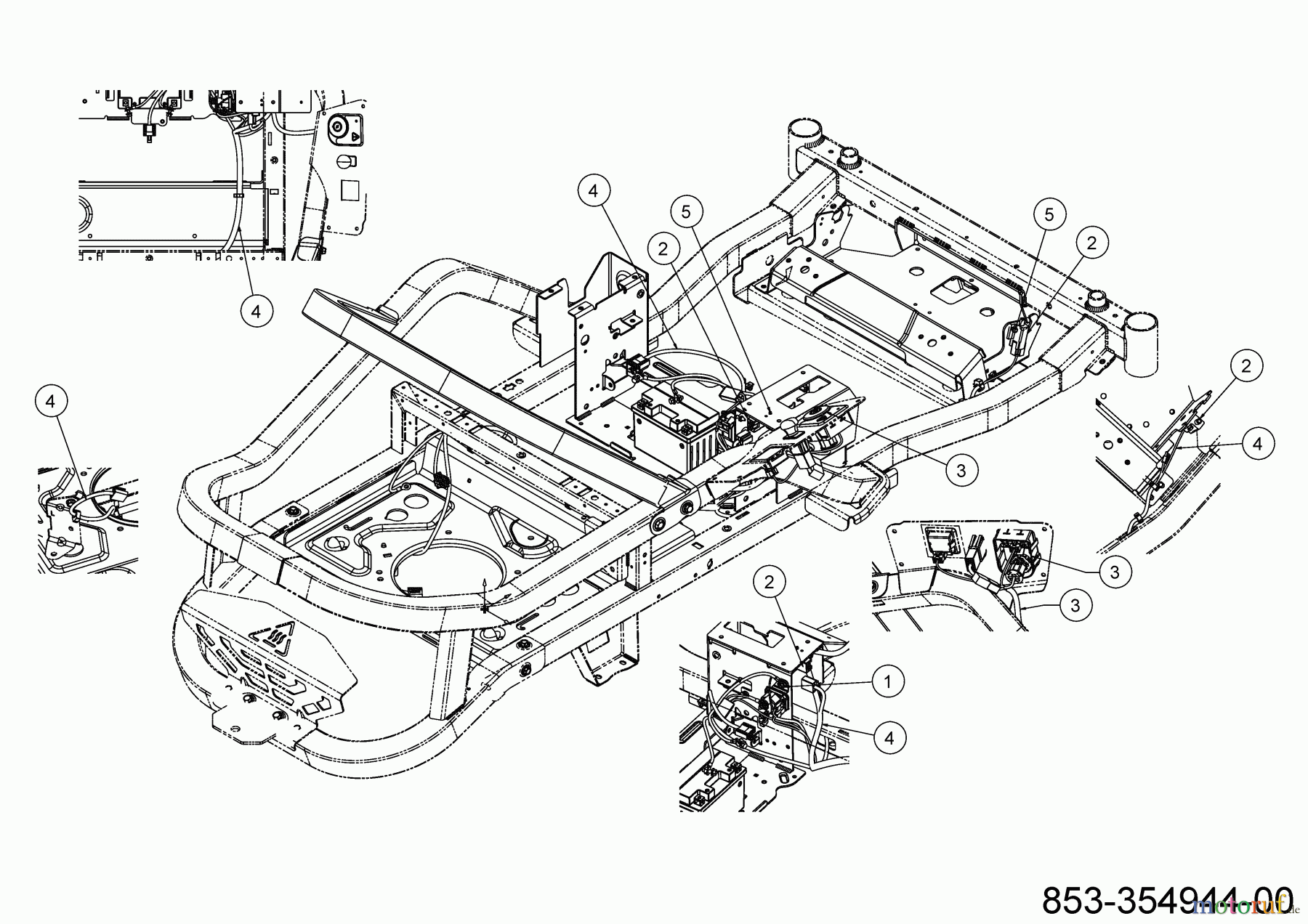  Cub Cadet Zero Turn XZ6 S117 17AIGBYN603 (2023) Electric parts