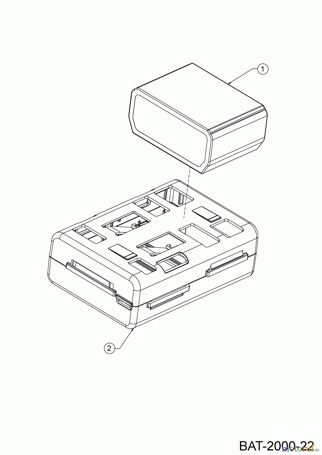  Cub Cadet Robotic lawn mower XR5 2000 22AKHEFA603 (2021) Battery and housing