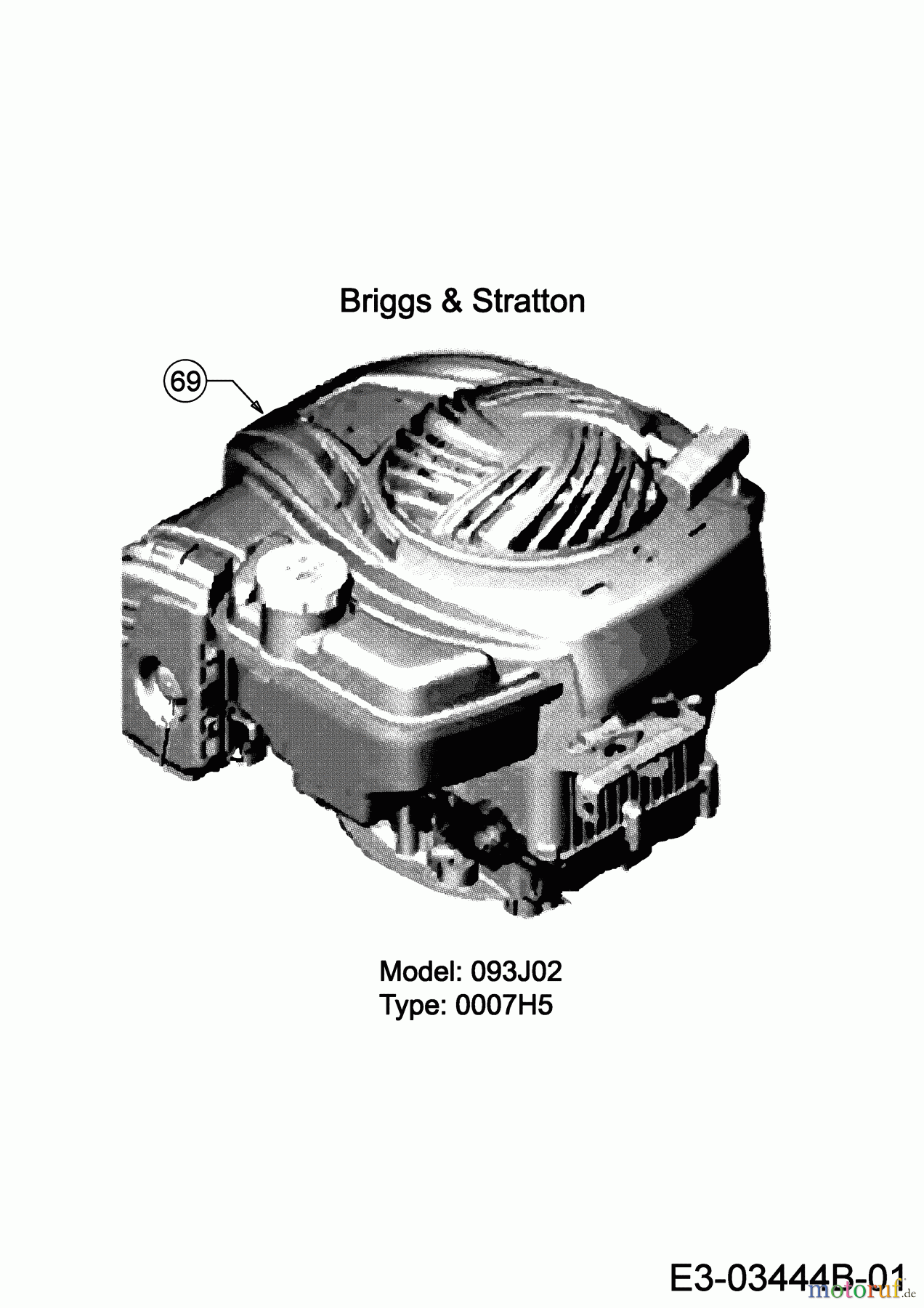  Cub Cadet Petrol mower self propelled LM3 CR53S 12EBPV5L603 (2022) Engine Briggs & Stratton