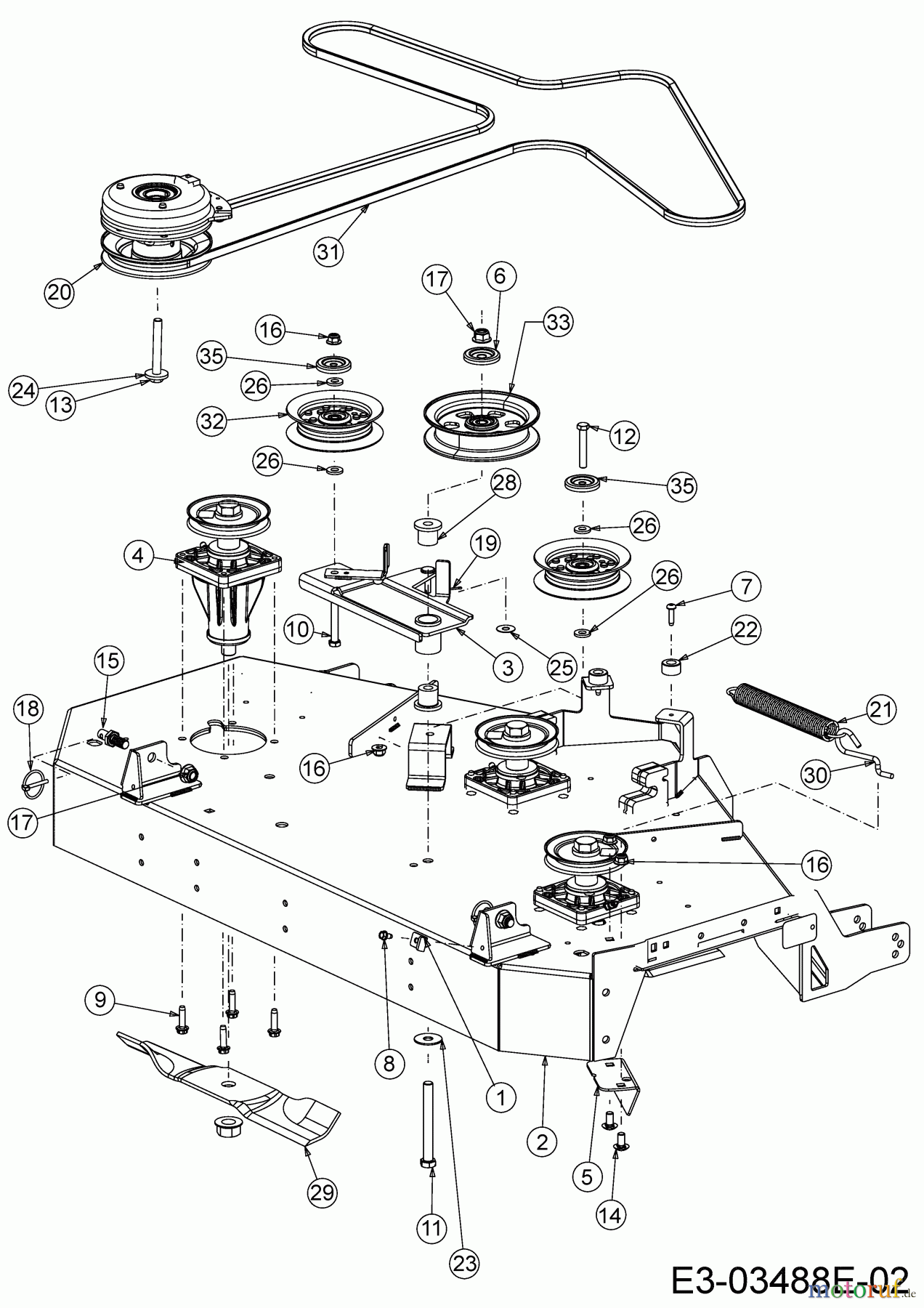  Cub Cadet Zero Turn XZ3 122 17CIDGHB603  (2021) Mowing deck B (48