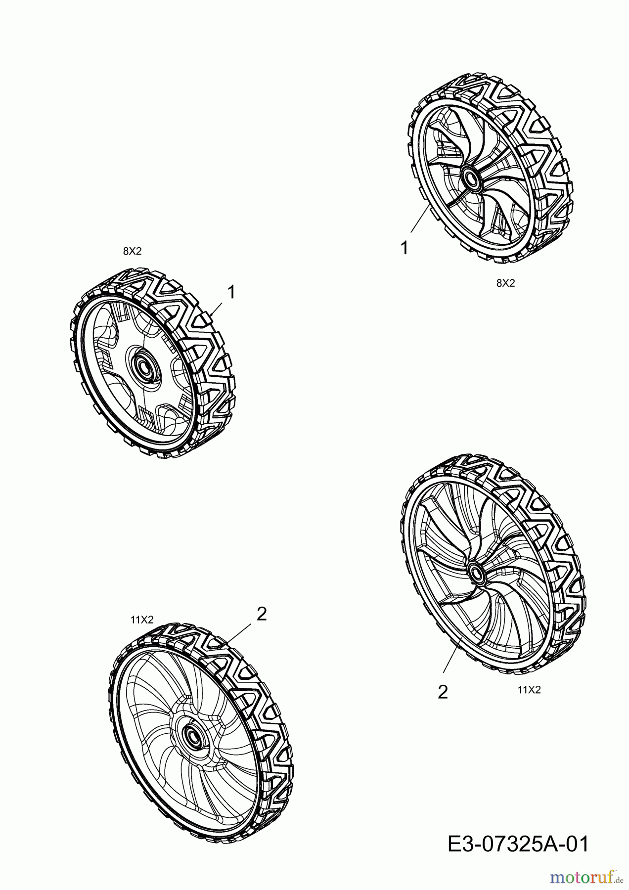  Cub Cadet Petrol mower LM1 DP53 11E-PTKC603 (2022) Wheels