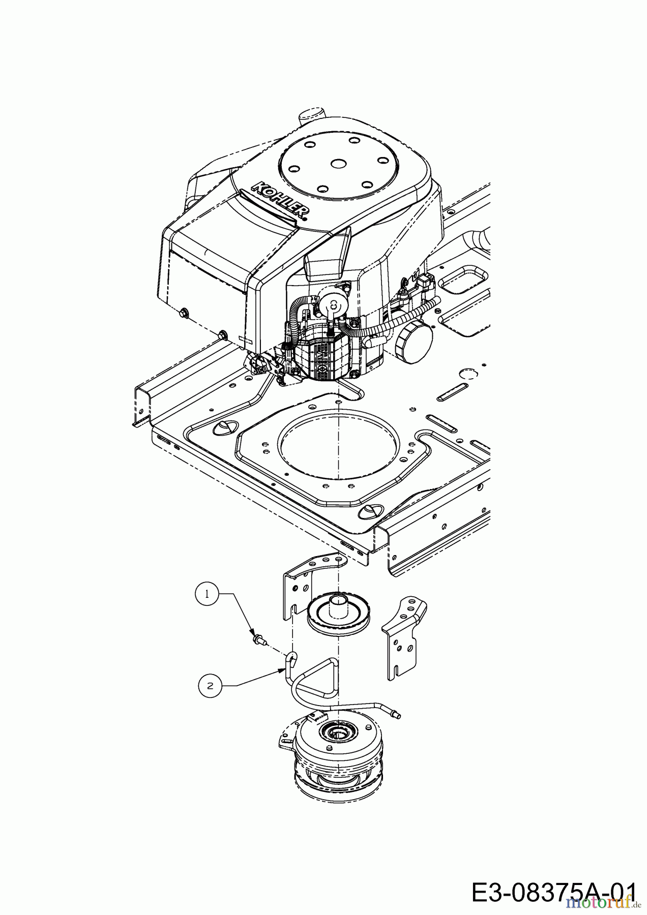  Cub Cadet Zero Turn XZ3 122 47AIDGHB603 (2022) Belt guide engine