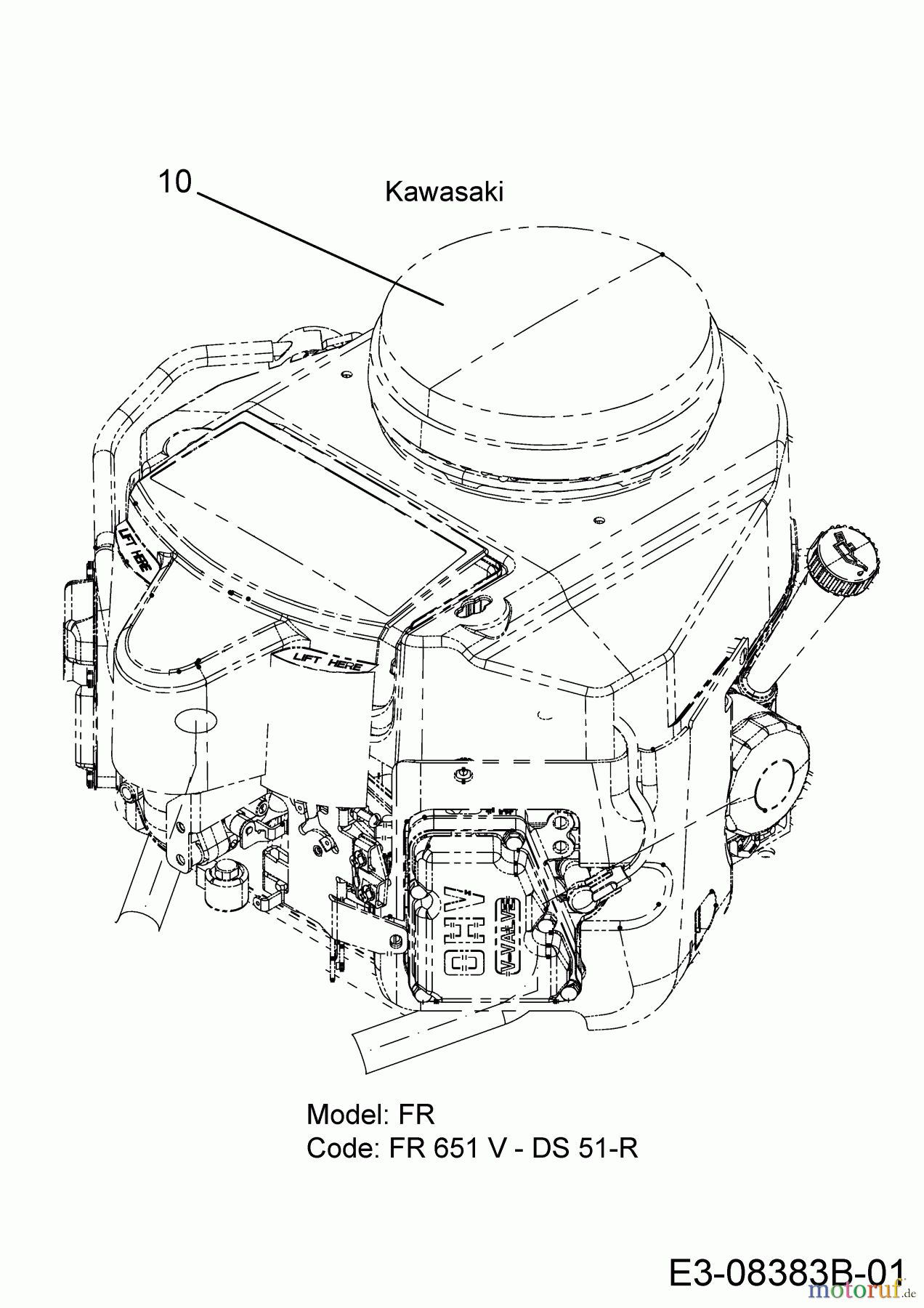  Cub Cadet Zero Turn XZ3 122 17CIDGHB603  (2021) Engine Kawasaki