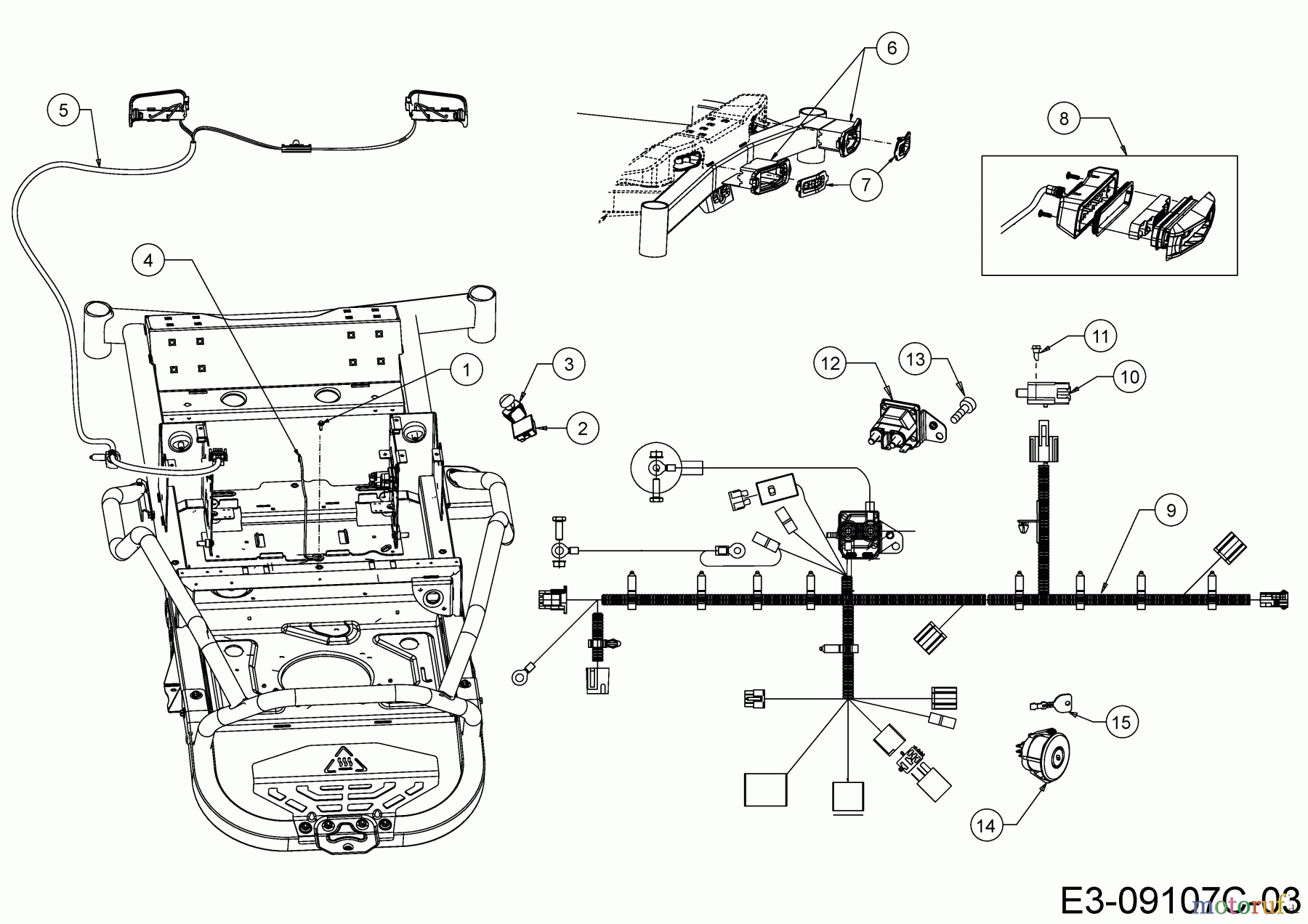  Cub Cadet Zero Turn XZ5 L137 17AIEAC3603 (2021) Electric parts