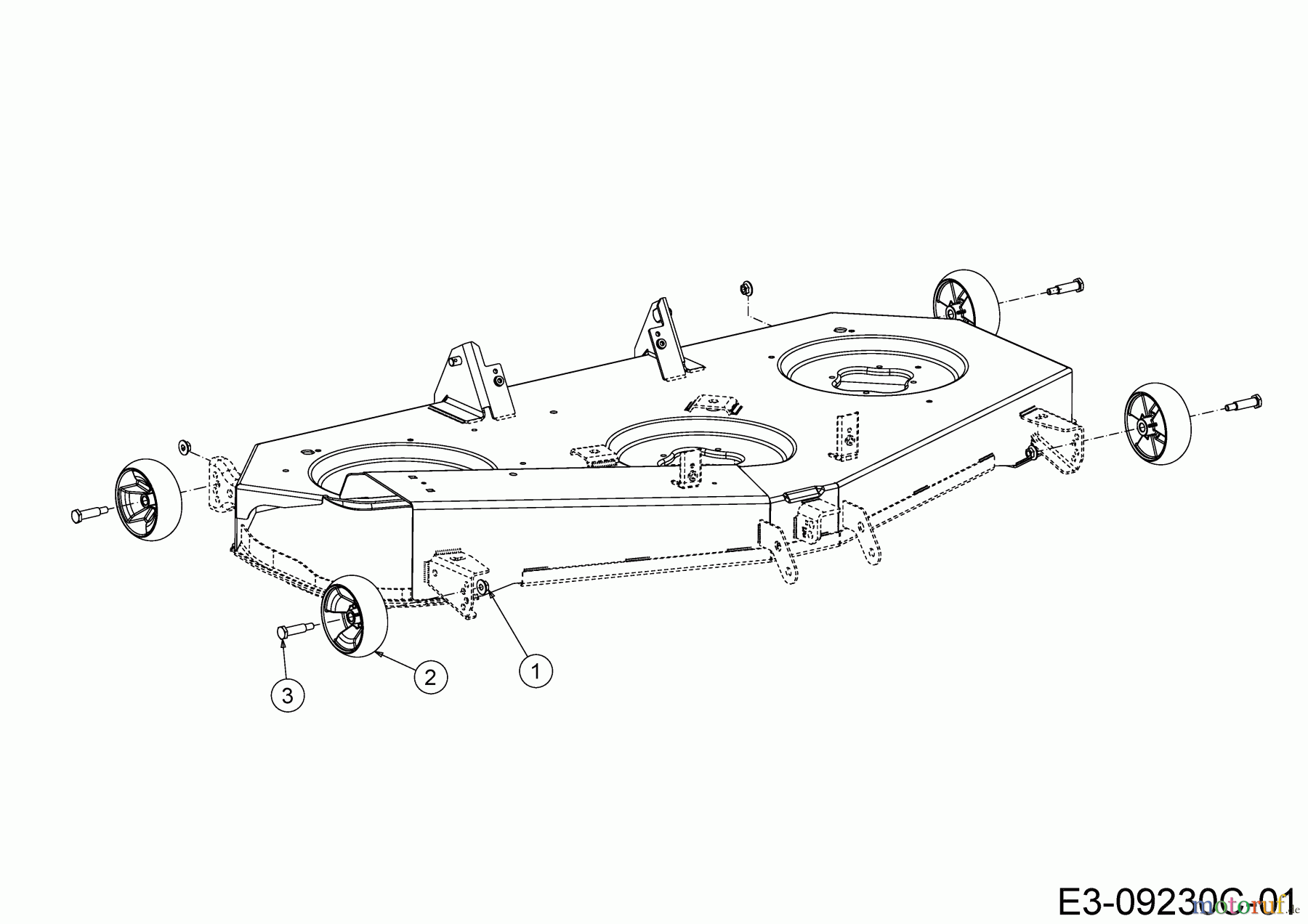  Cub Cadet E-Lawn tractors XT2 ES107 33ABA7CS603 (2020) Wheels mowing deck to 26.11.2019