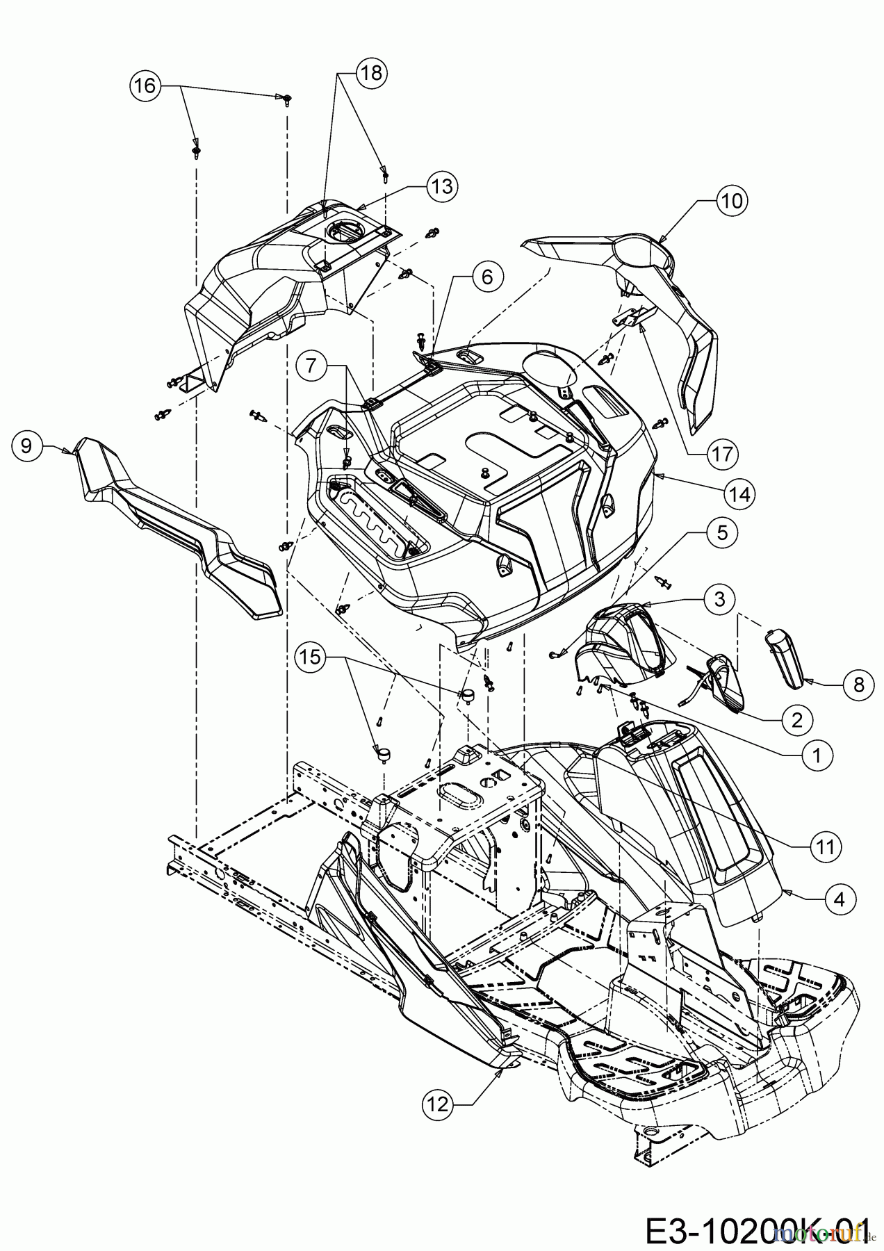  Cub Cadet E-Lawn tractors LR2 ES76 33AA27JD603 (2021) Cover panels