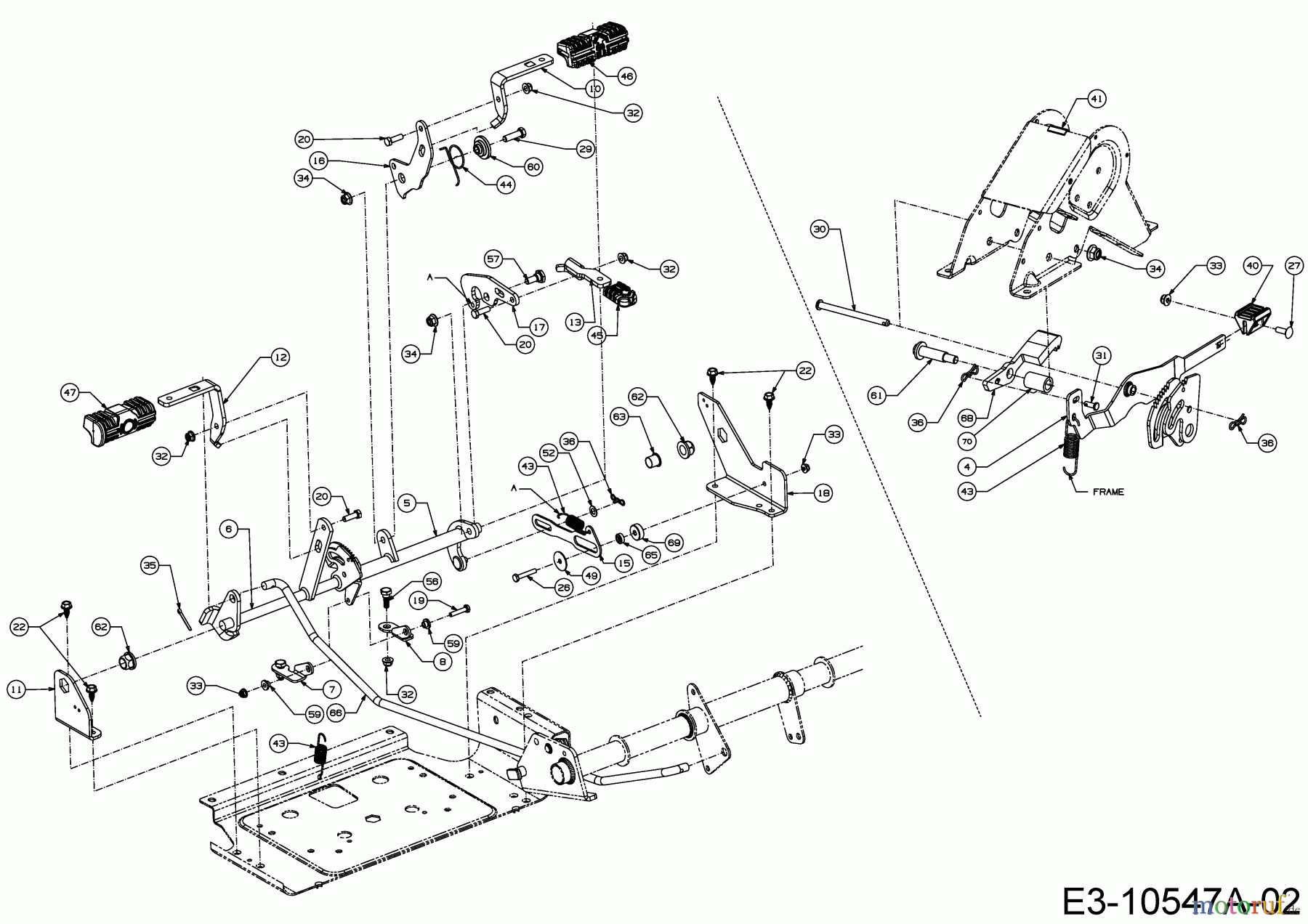  Cub Cadet Zero Turn XZ3 122 47AIDGHB603 (2022) Pedals