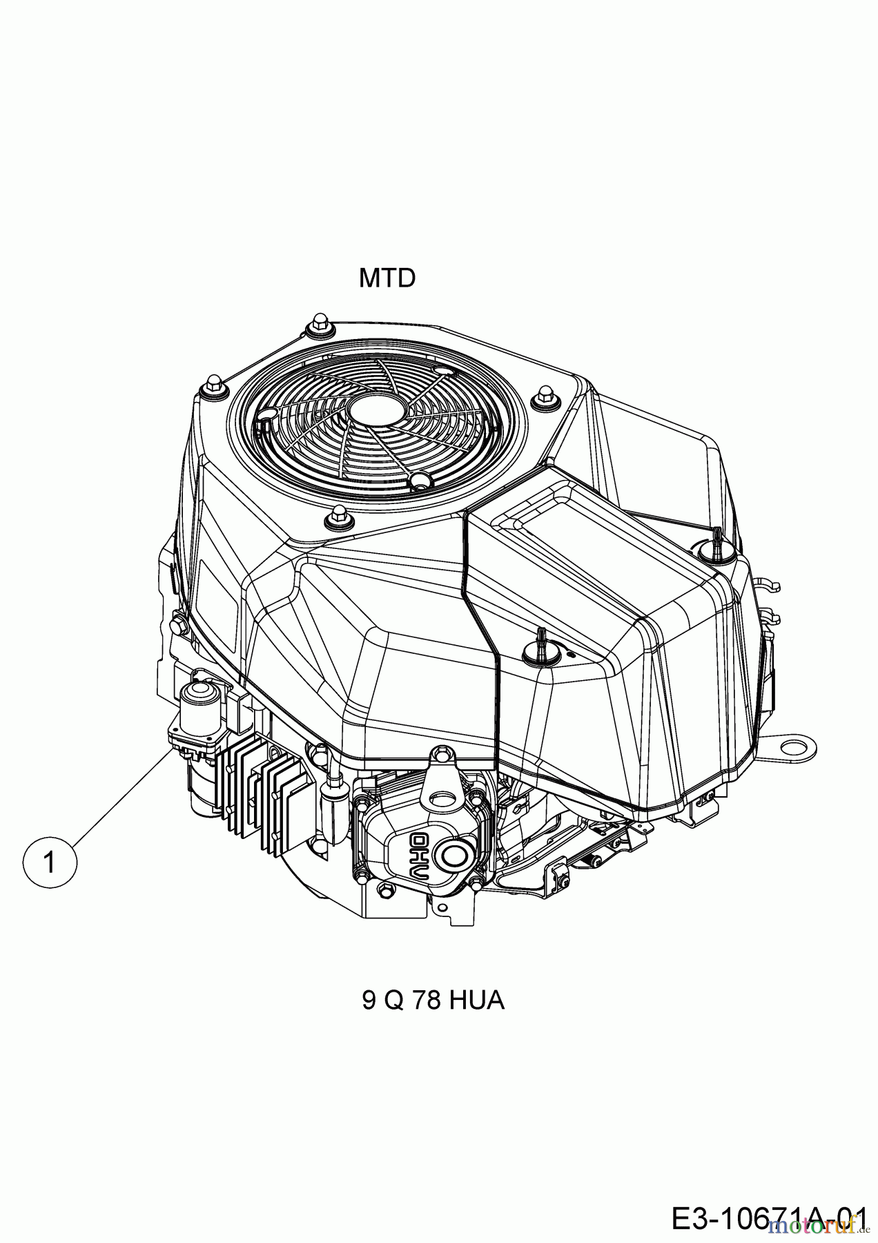  Cub Cadet Lawn tractors XT2 PR106I 13BZA1CR603  (2018) Engine MTD