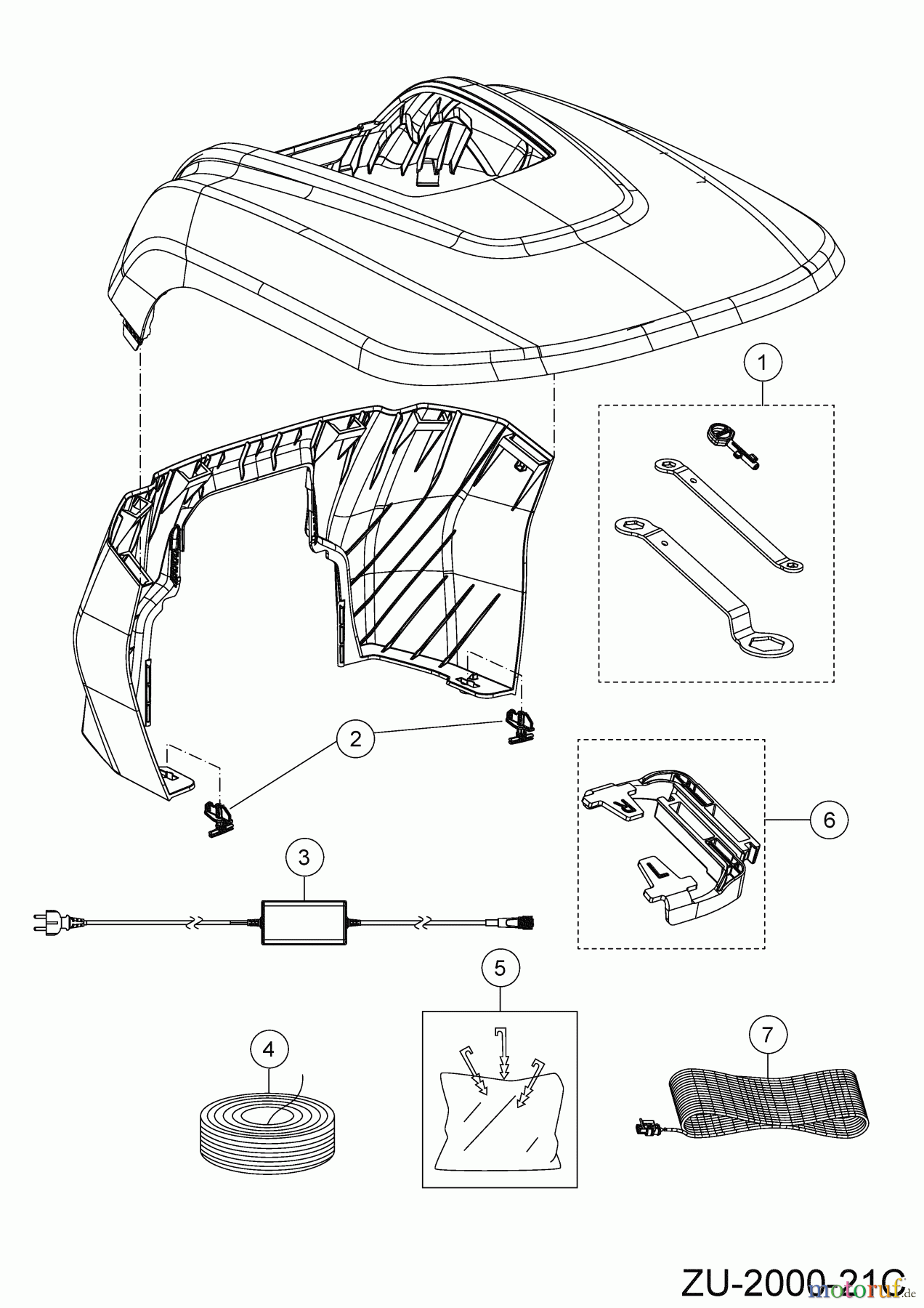  Cub Cadet Robotic lawn mower XR5 2000 22AKHEFA603 (2021) Accessories, parts kits