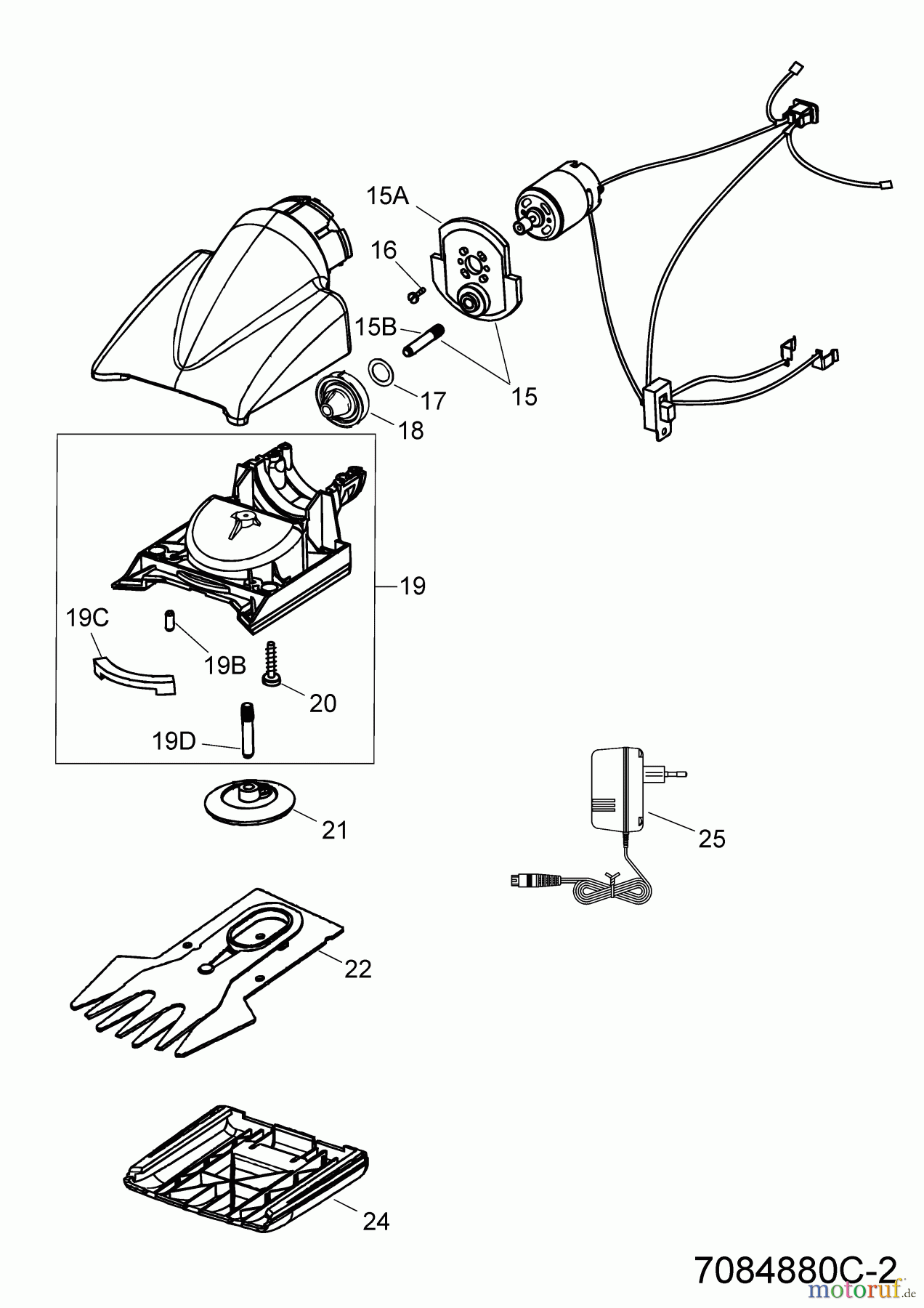  Wolf-Garten Battery shears Li-Ion Power 60 7084889  (2020) Rotating head, Blade