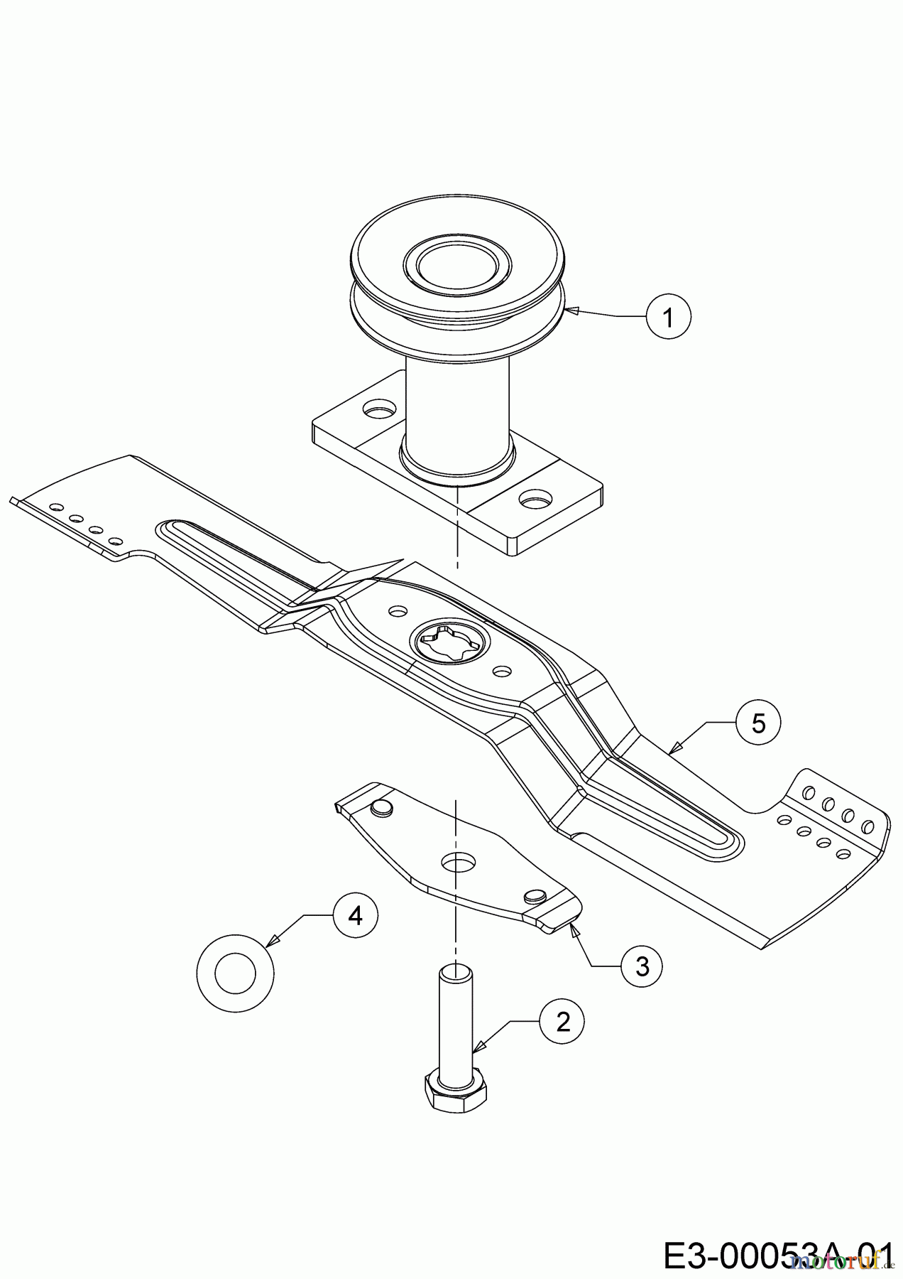  Wolf-Garten Petrol mower self propelled Expert 46 B S 12A-YA5L650  (2019) Blade, Blade adapter