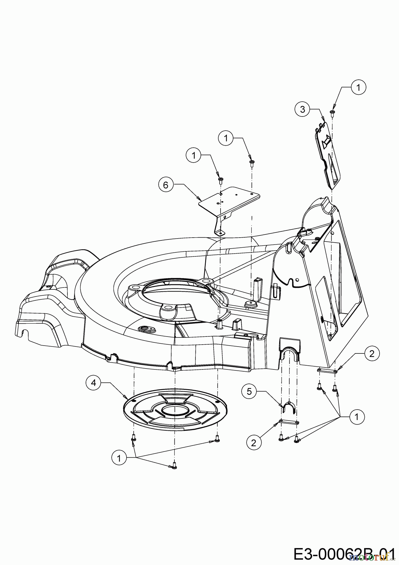  Wolf-Garten Petrol mower self propelled OMEGA2 46 B SP 12BBYA7F650 (2019) Covers, Bearing rear axle