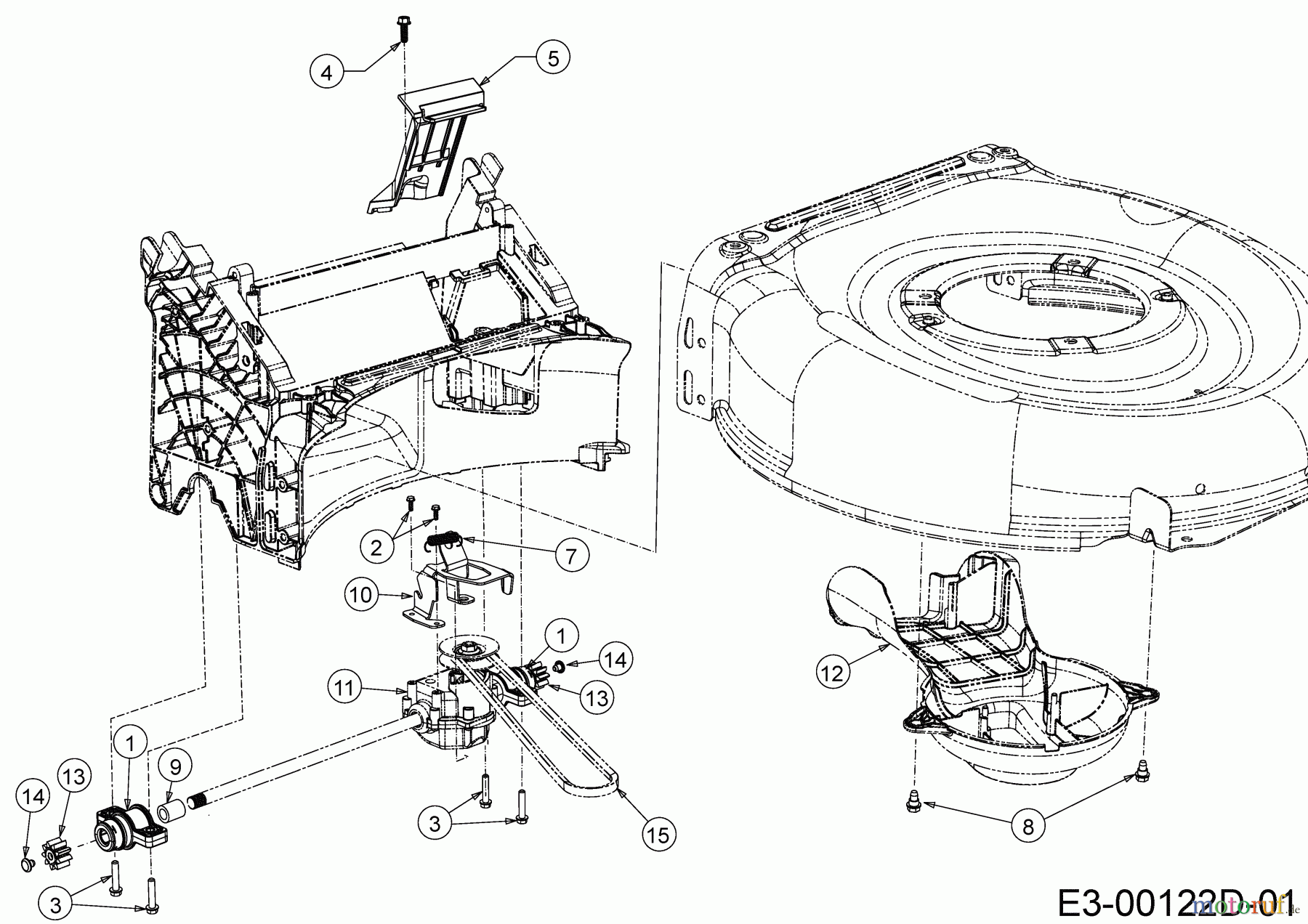  Wolf-Garten Petrol mower self propelled A 4600 A 12B-TOSC650 (2019) Gearbox, Belt from 01.02.2019