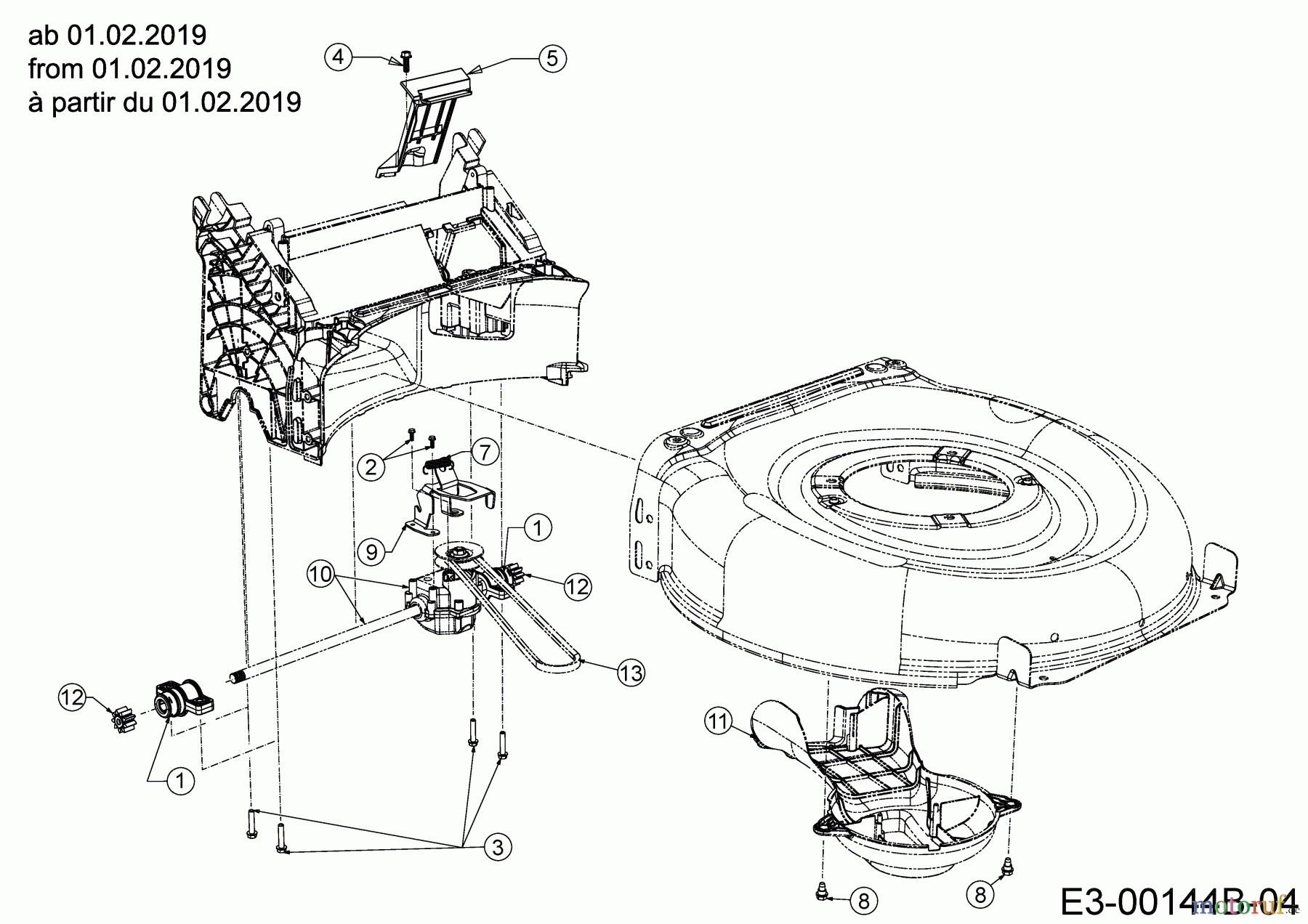  Wolf-Garten Petrol mower self propelled Expert 530 A 12C-PUKC650 (2019) Gearbox, Belt from 01.02.2019