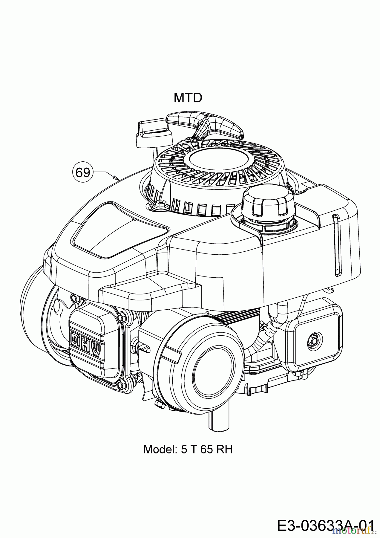  Wolf-Garten Petrol mower self propelled Expert 420 A 12A-LUSC650  (2014) Engine MTD