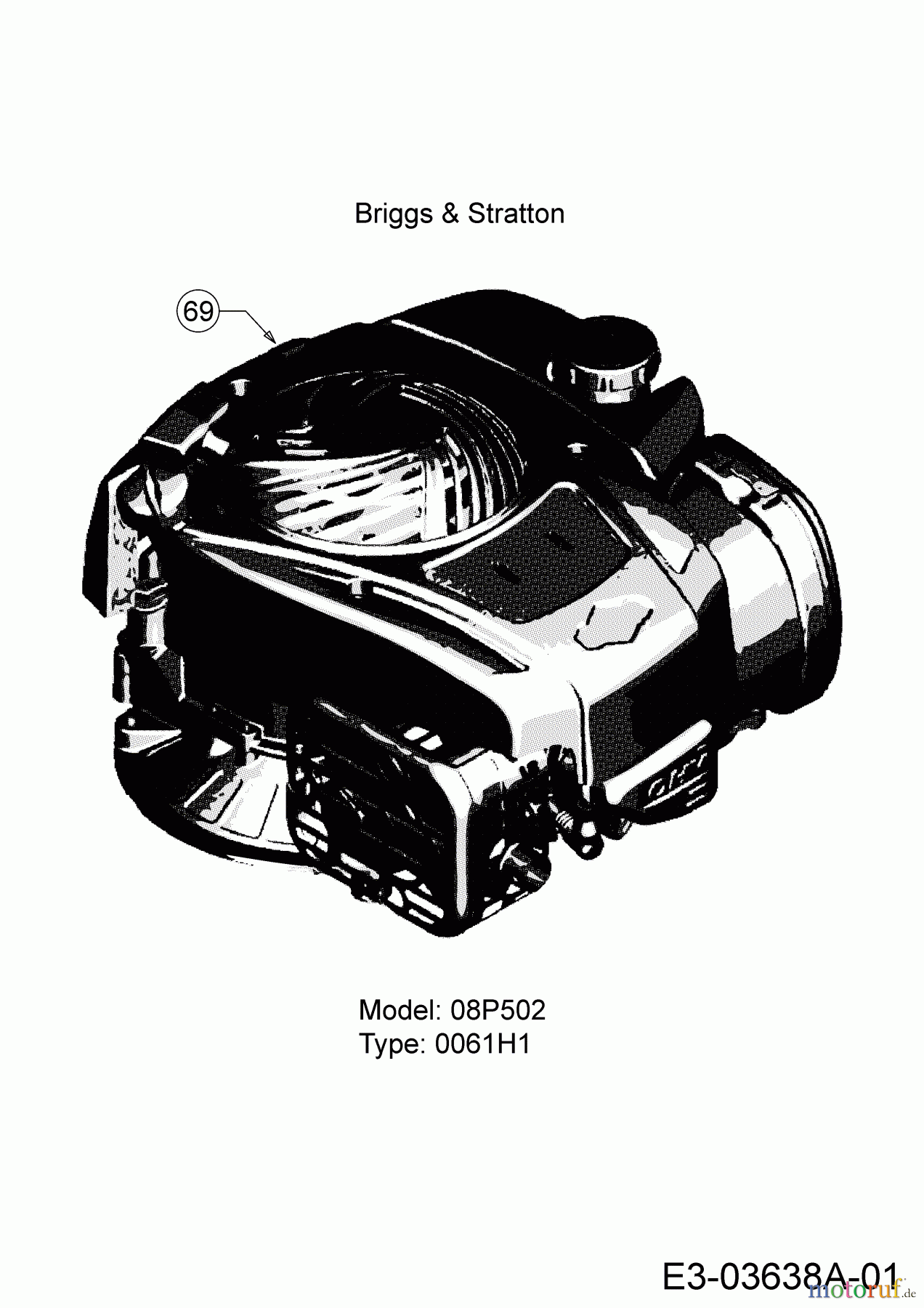  Wolf-Garten Petrol mower self propelled S 4600 AHW 12B-TR5N650  (2020) Engine