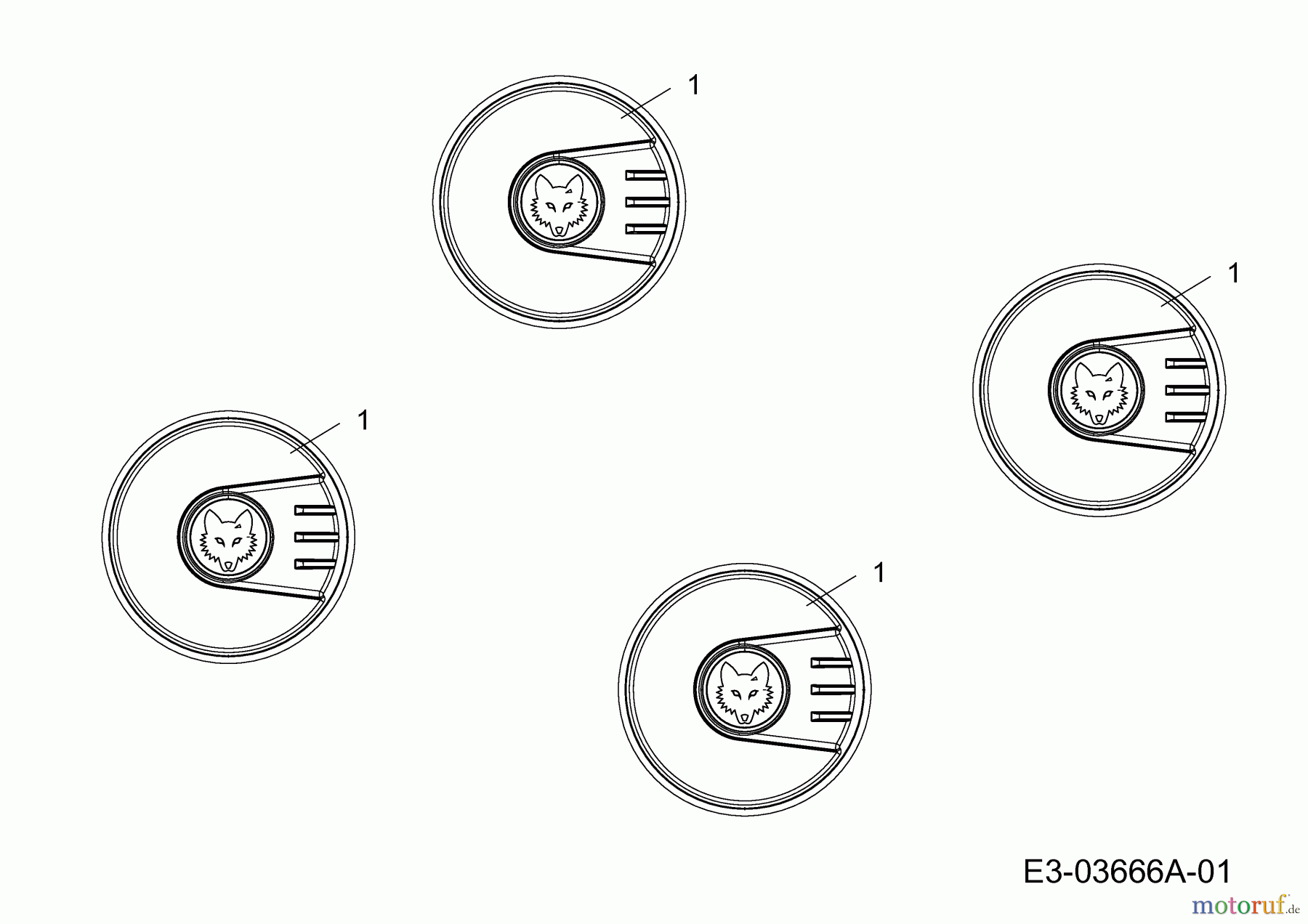  Wolf-Garten Petrol mower Expert 420 11A-LUSC650  (2014) Hubcap