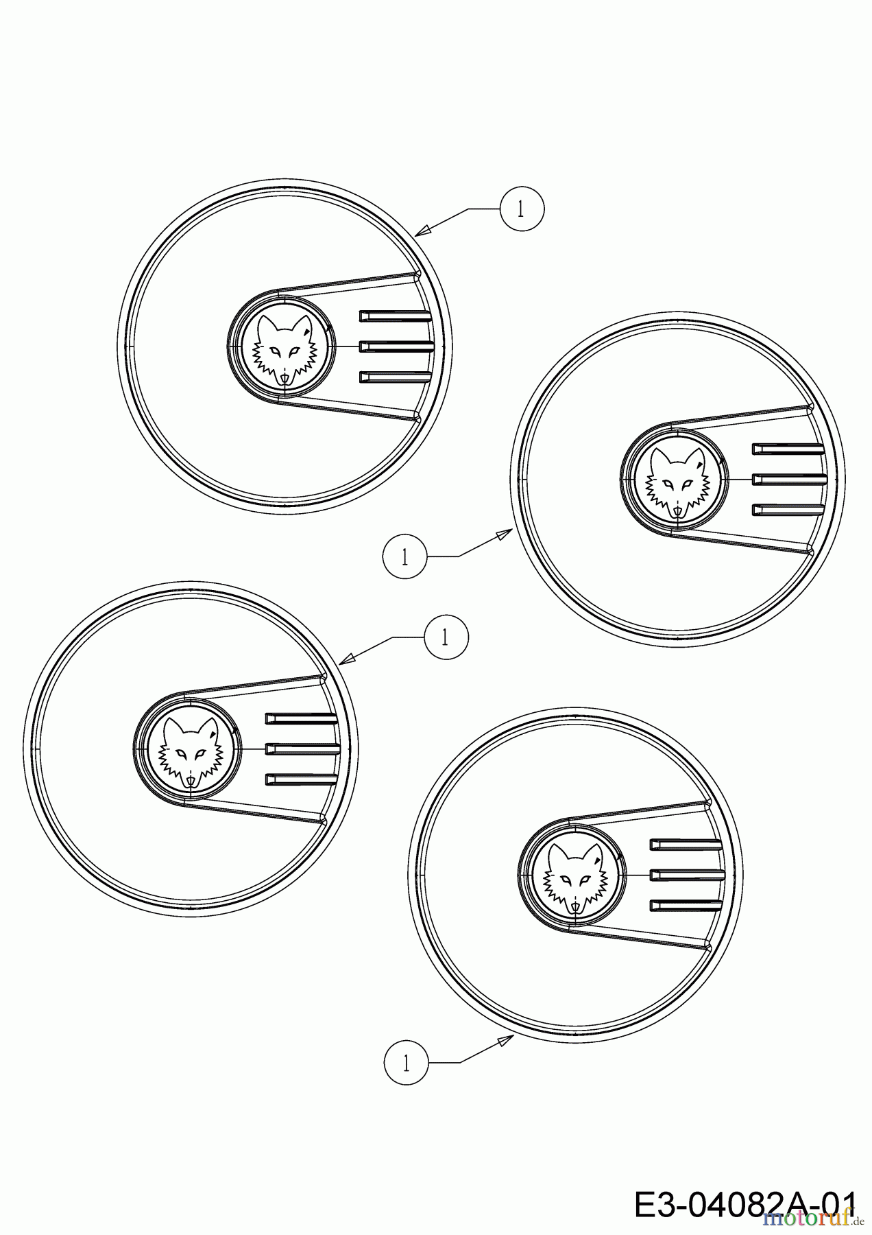  Wolf-Garten Petrol mower self propelled Expert 530 A 12B-PUKC650  (2016) Hub caps